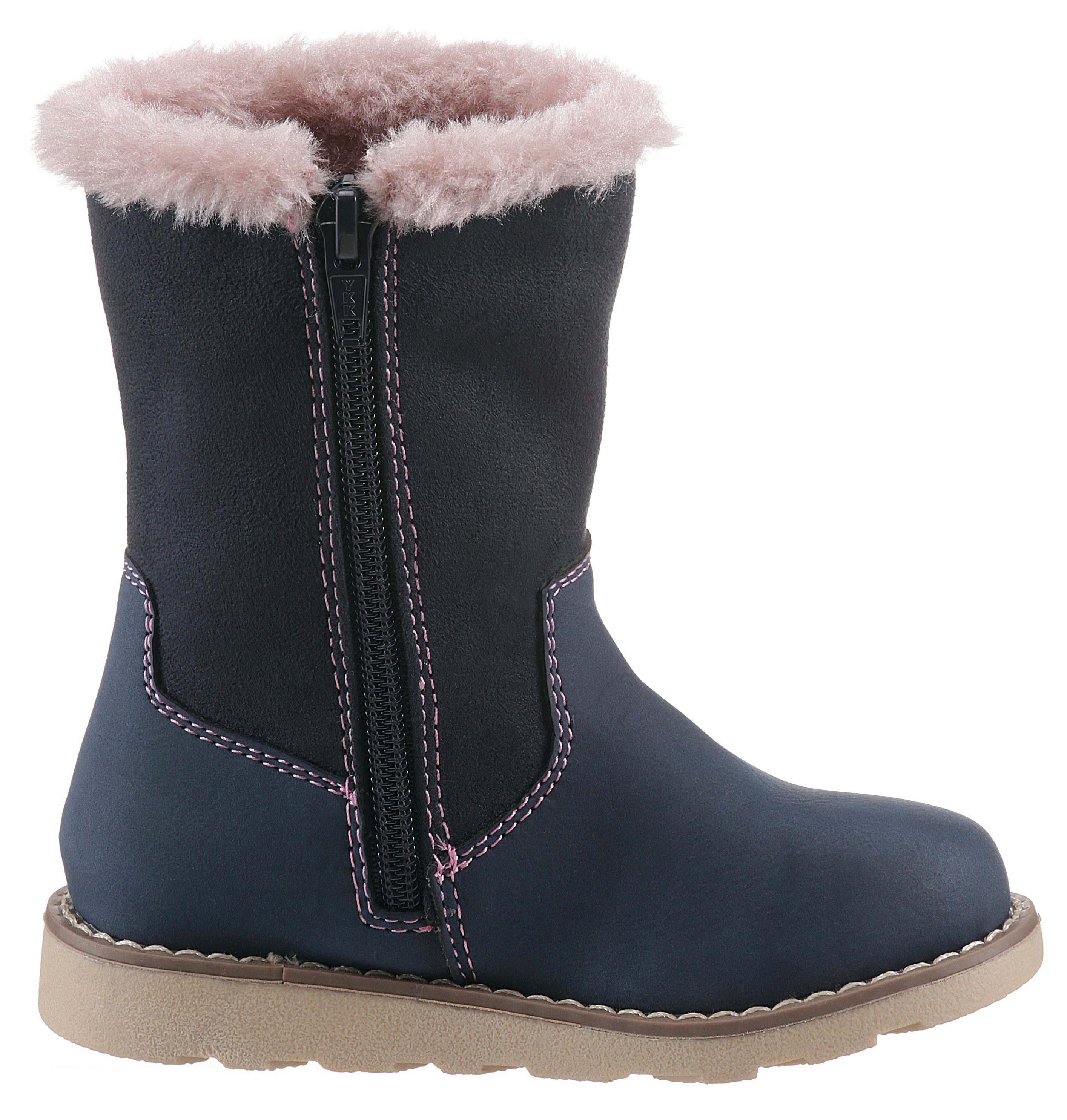 Tom Tailor Winterlaarzen Knipperschoen lange laarzen, kinderlaarzen met knipperend eenhoornmotief