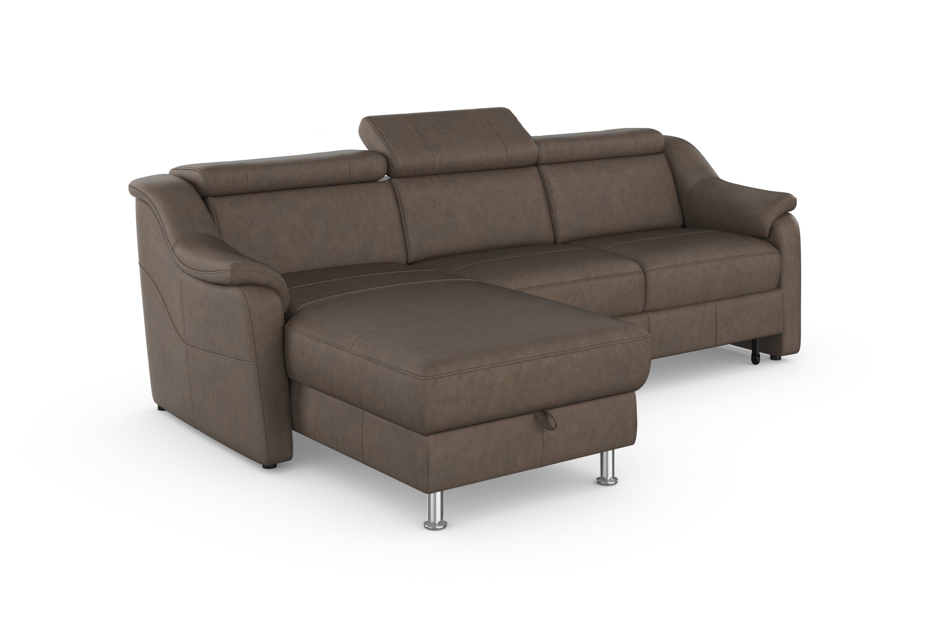 sit&more Hoekbank Freetown L-vorm met verstelbare hoofdsteun en comfortabele binnenvering