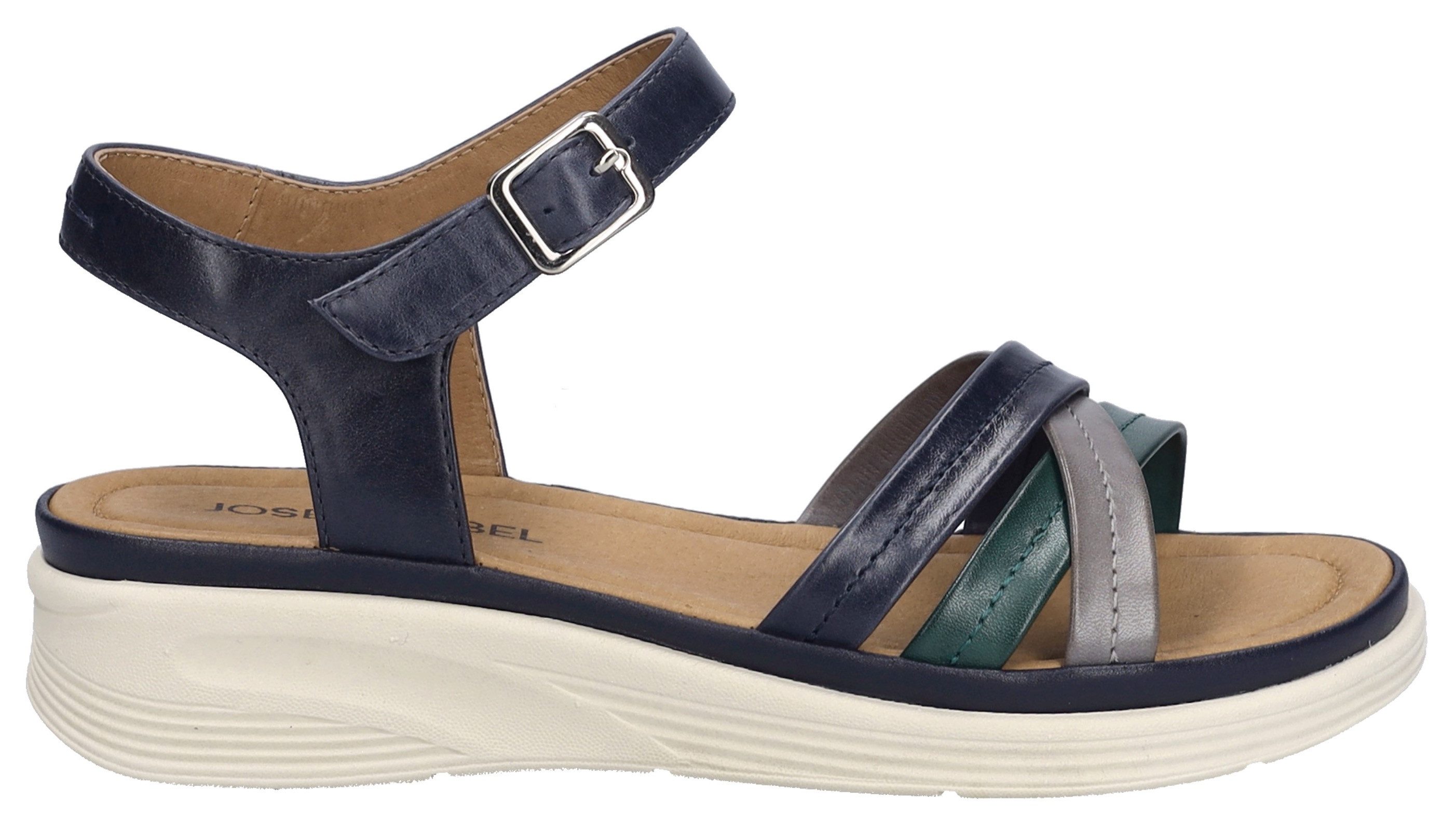 Josef Seibel Sandalen Sevran 02 , plateausandaal, wedgesandaal met modieuze kruisbandage