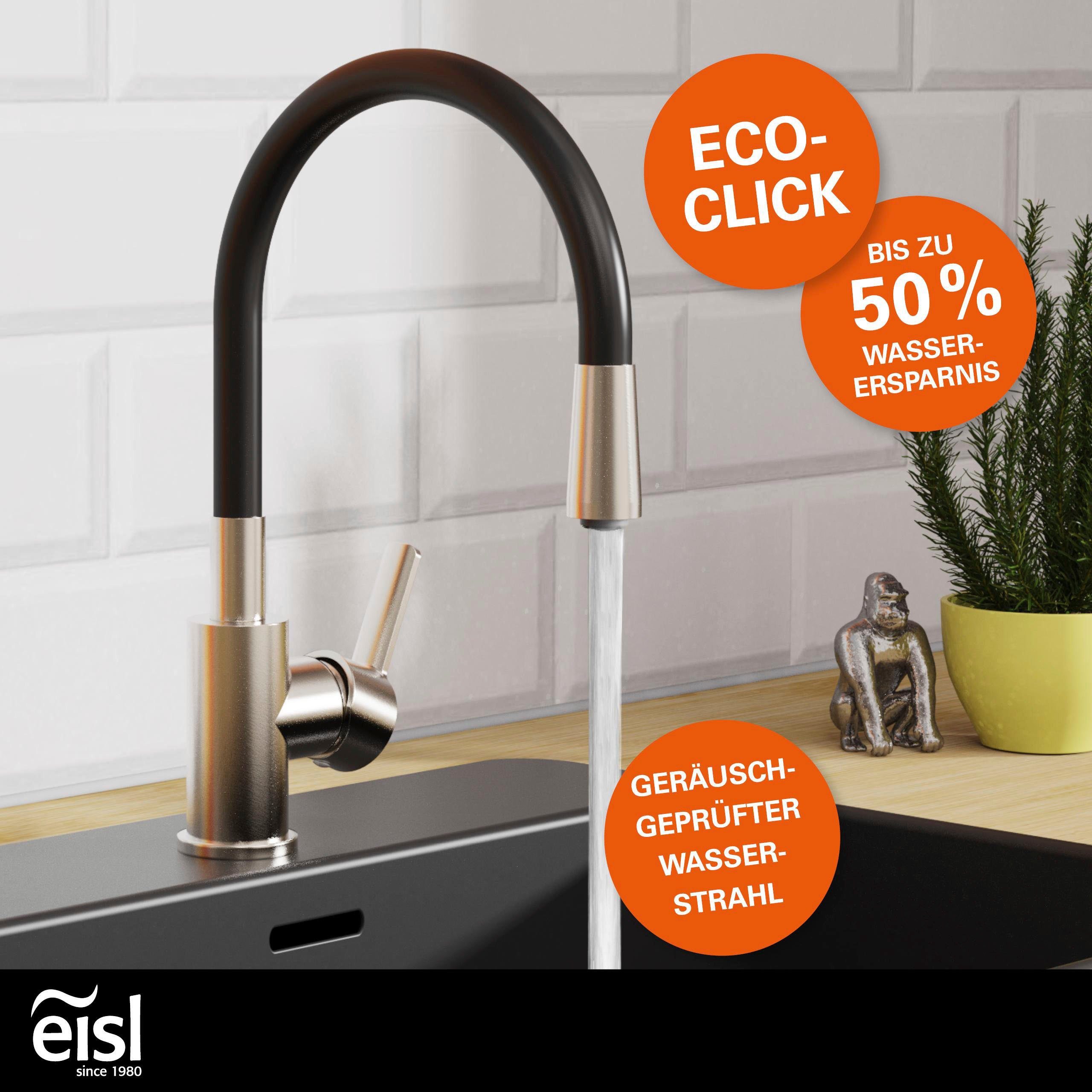 Eisl Gootsteen kraan Flexo energiebesparende cold-start, waterbesparende eco click,360° draaibaar