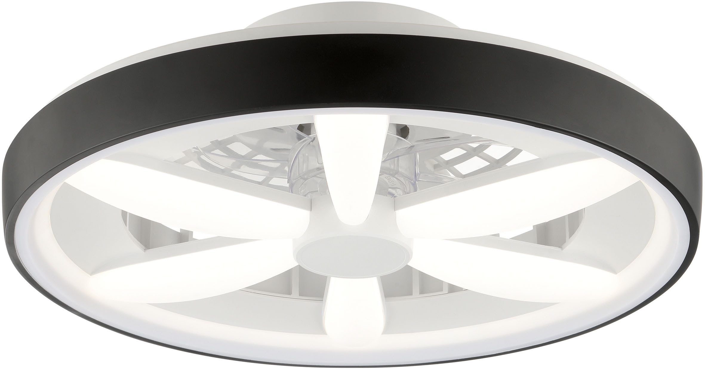 Brilliant Leuchten Led-plafondlamp Gaiano Ø 48cm met ventilator, 6400 lm, dimbaar, RGB, 2700-6500 K