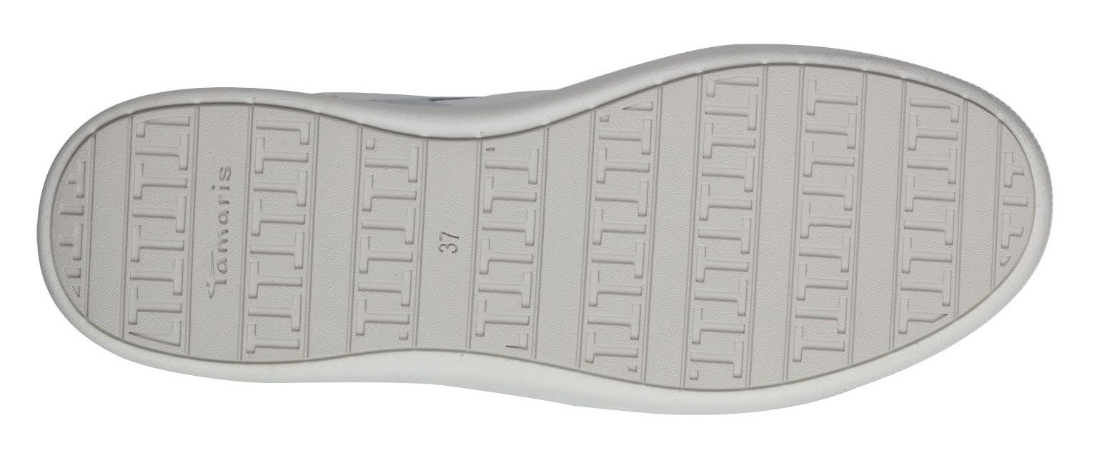 Tamaris Plateausneakers vrijetijdsschoen, lage schoen, veterschoen met contrastafwerkingen