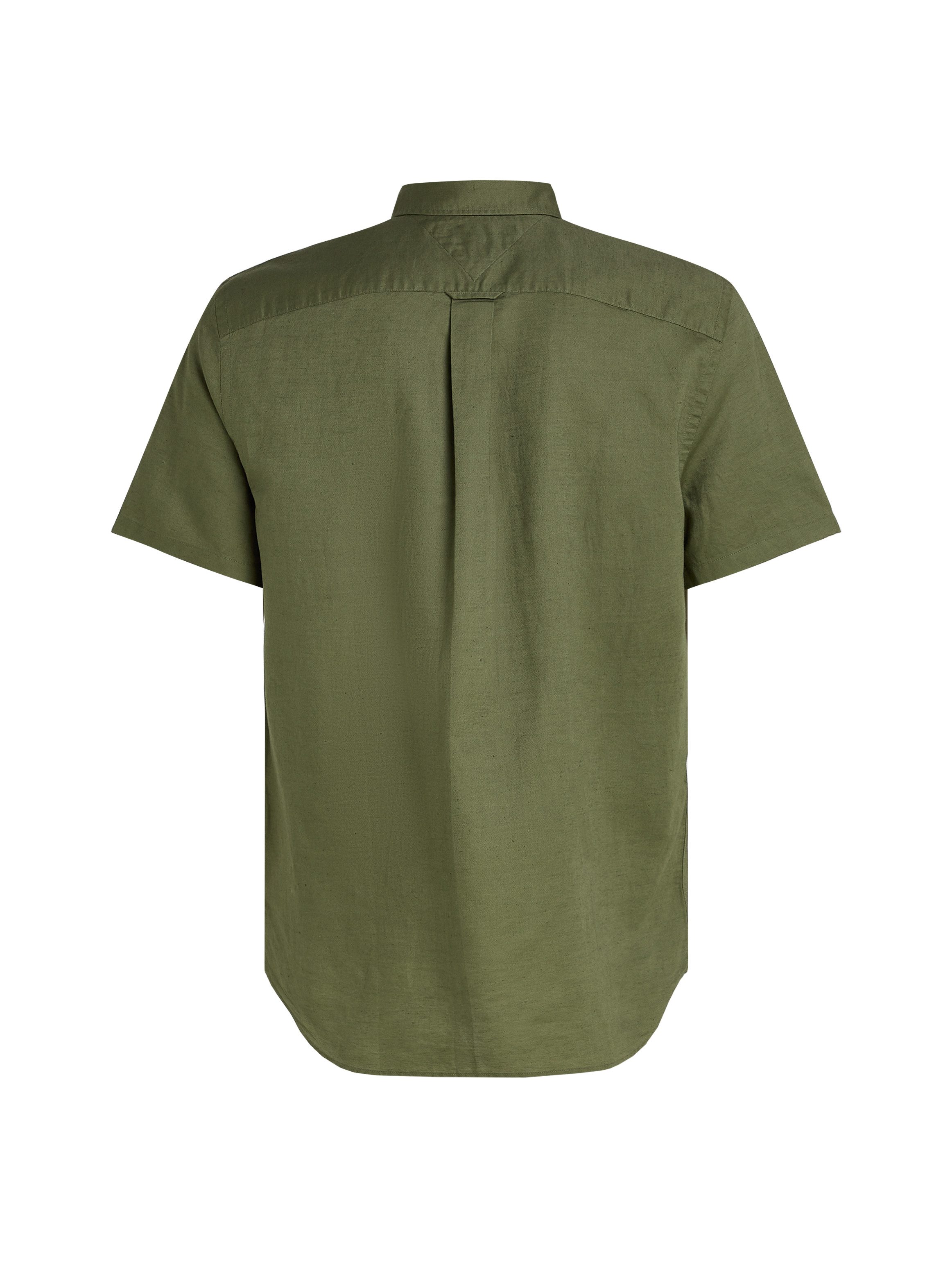 Tommy Hilfiger Overhemd met korte mouwen LINEN BLEND SOLID SS RF SHIRT
