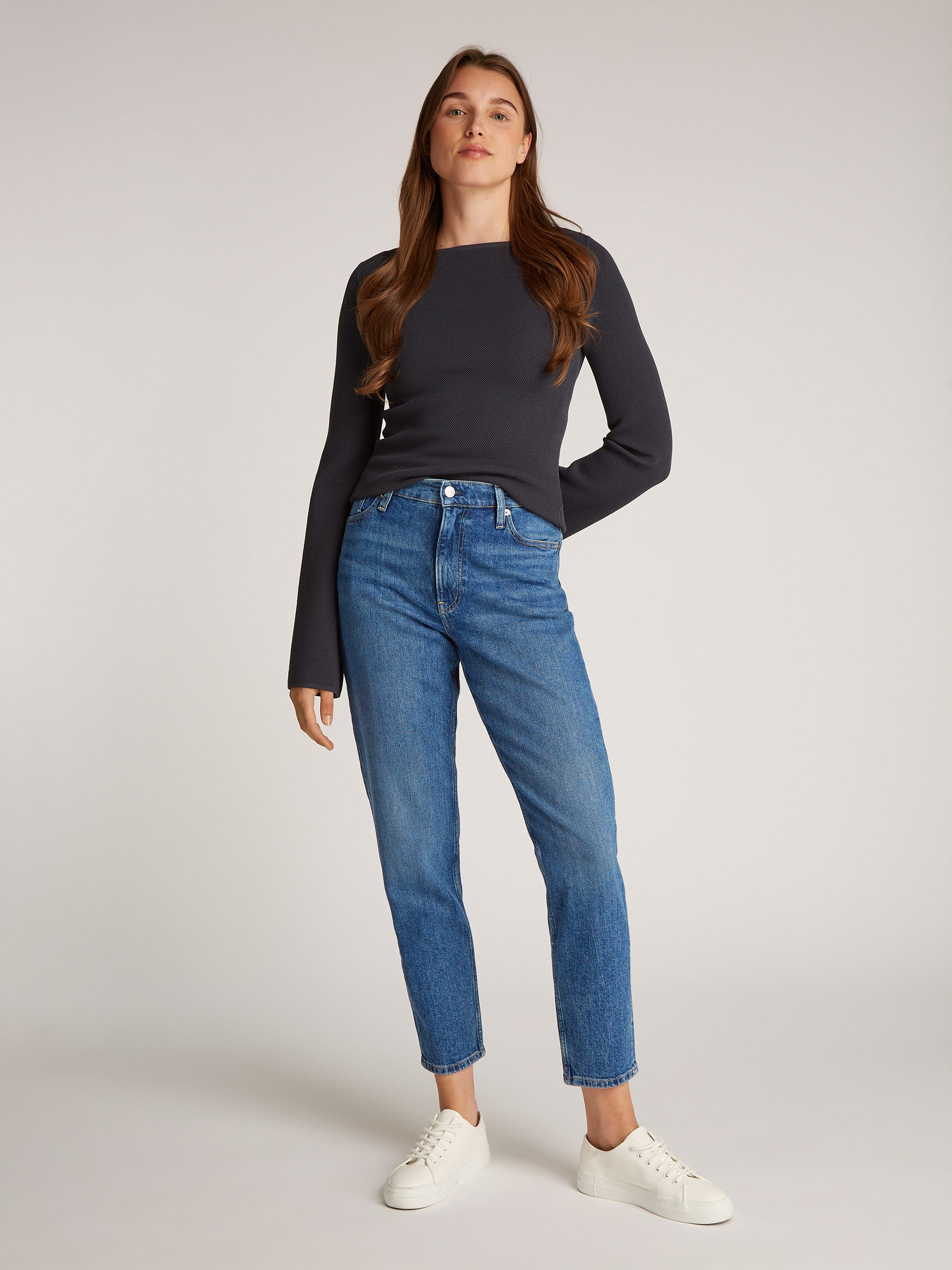 Calvin Klein Mom jeans MOM JEAN met muntzakje, logoprint