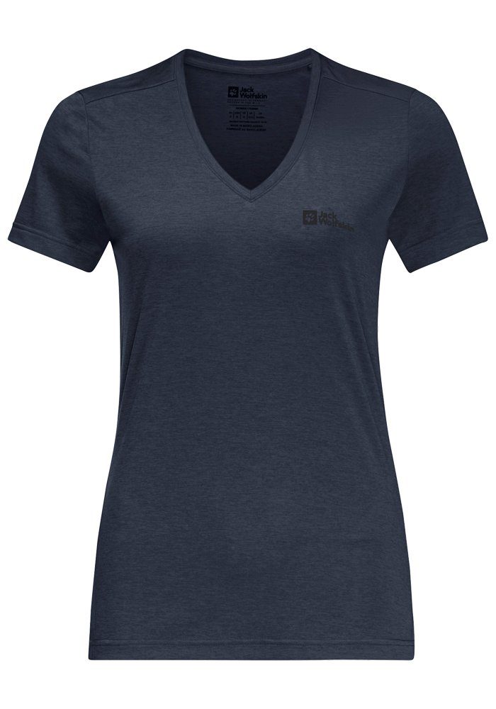 Jack Wolfskin Shirt met V-hals CROSSTRAIL T WOMEN