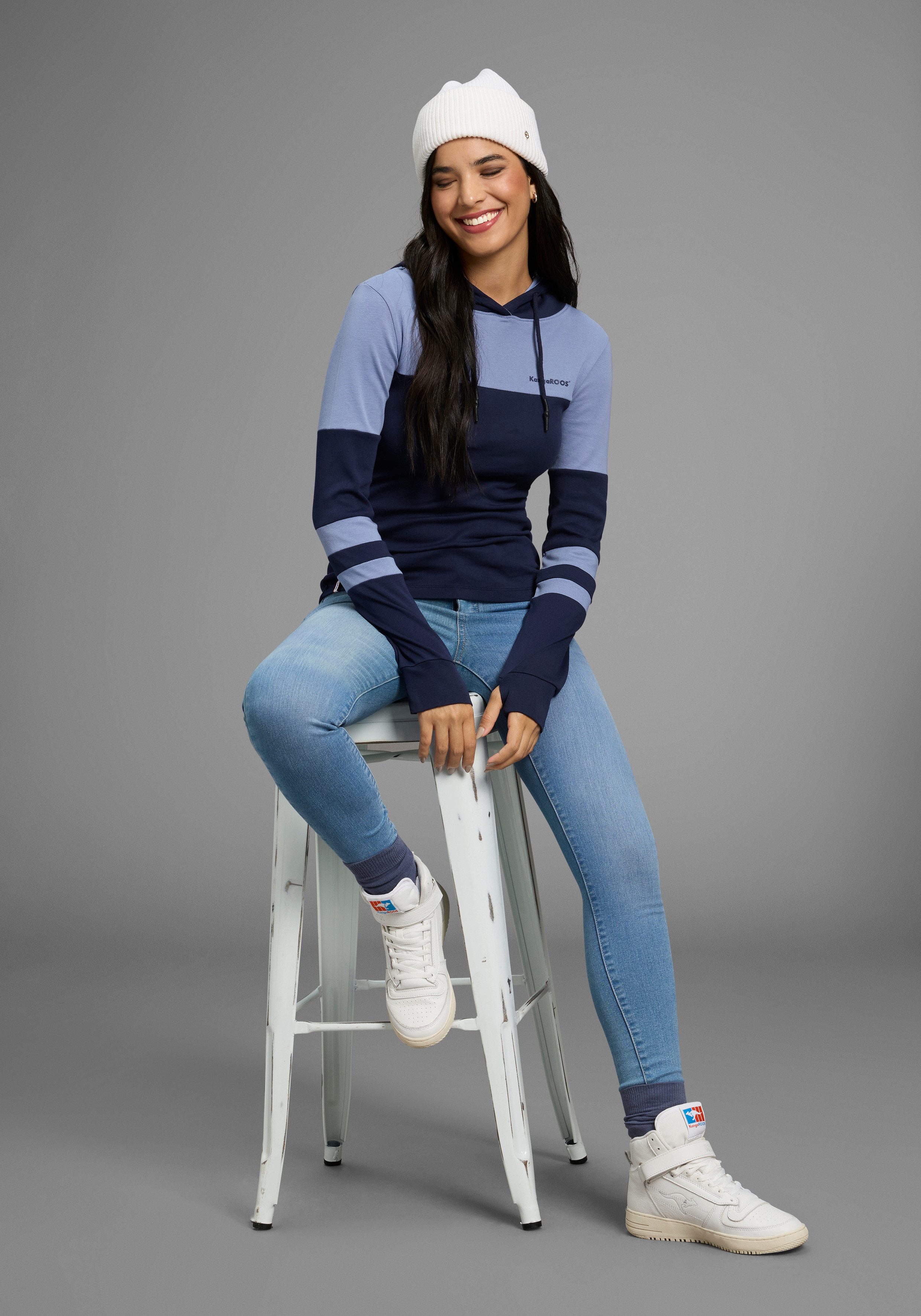 KangaROOS Capuchonshirt colourblocking-stijl
