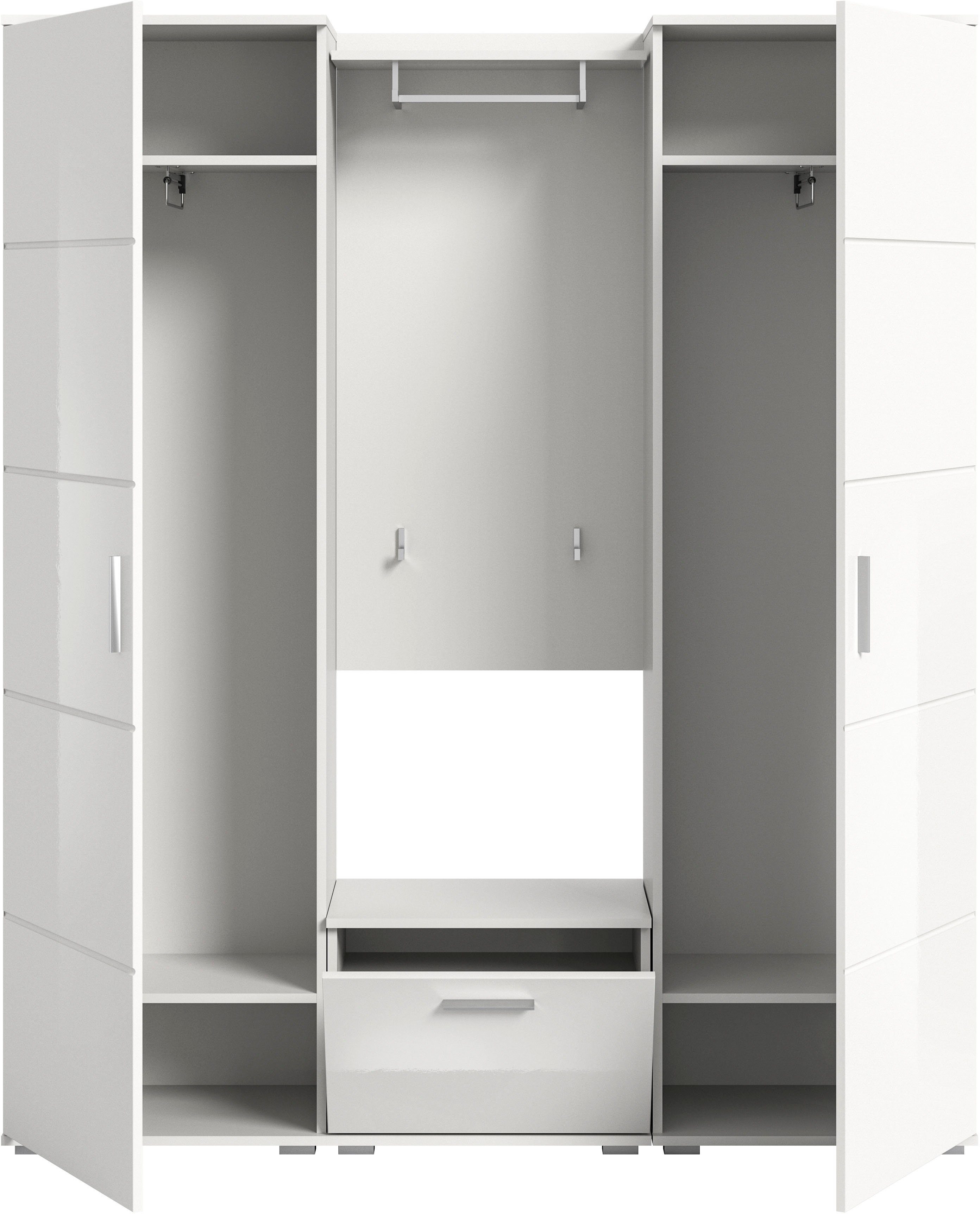 INOSIGN Halmeubelset Valge, Breedte 180 cm inclusief 15 cm typeafstand, 4-delig Set, bestaande uit: (4-delig)
