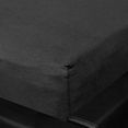 bettwarenshop hoeslaken nicole mako-jersey van puur katoen met elastiek (1 stuk) zwart