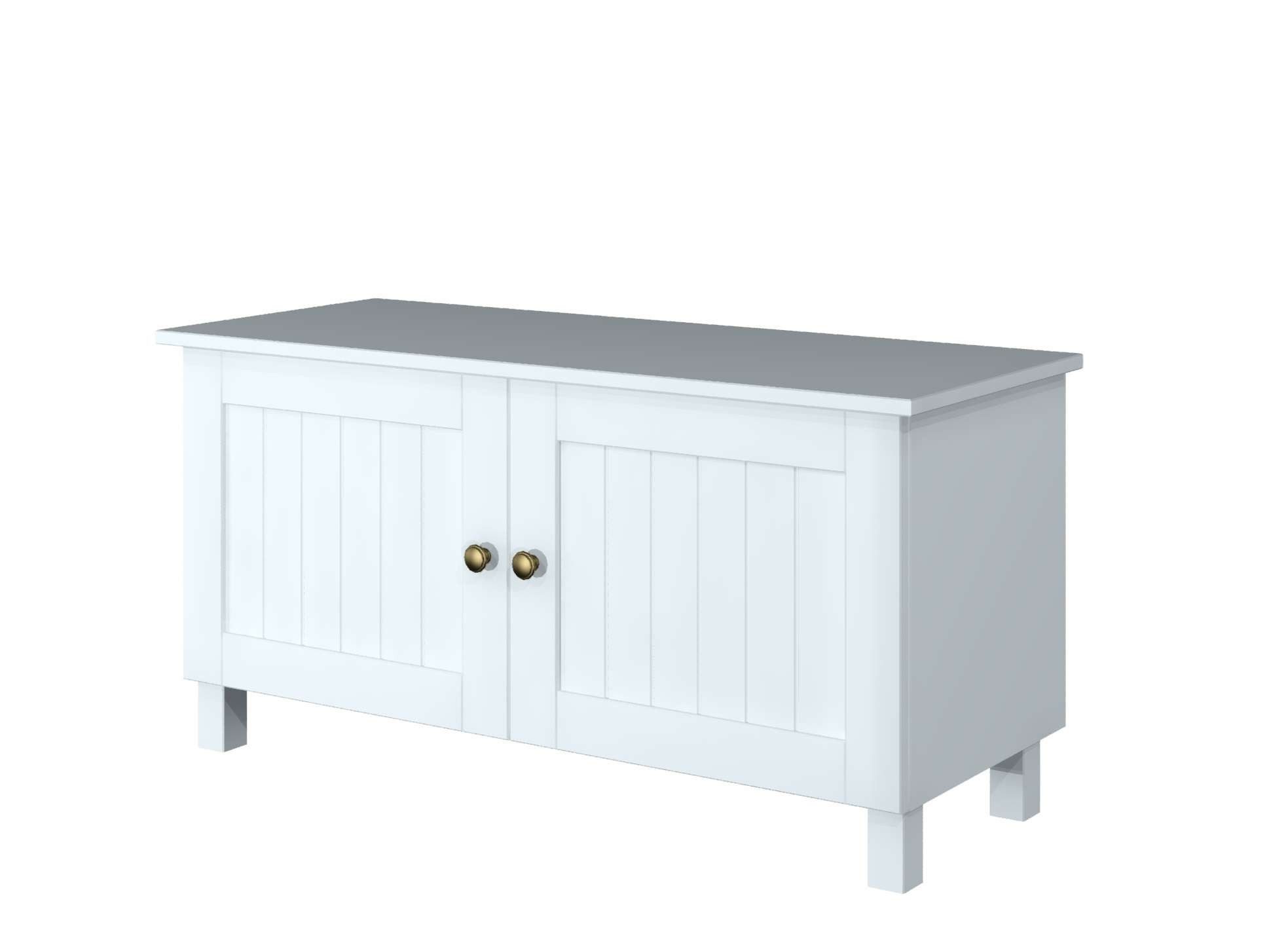 Home affaire Zitbank Juventus van massief dennenhout, breedte 97 cm (1 stuk) halbankjes wit