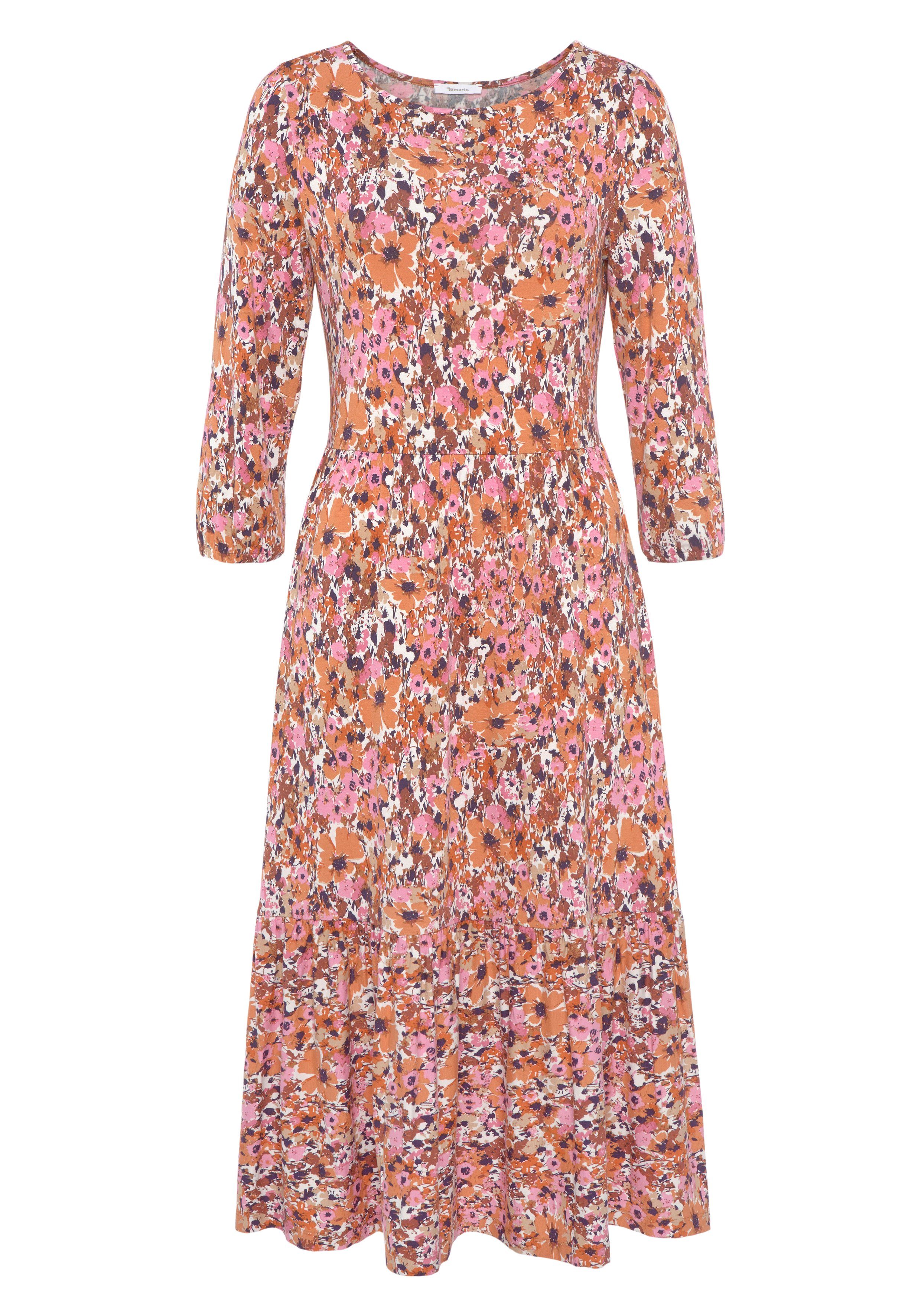 Tamaris Midi-jurk met mooie all-over print nieuwe collectie