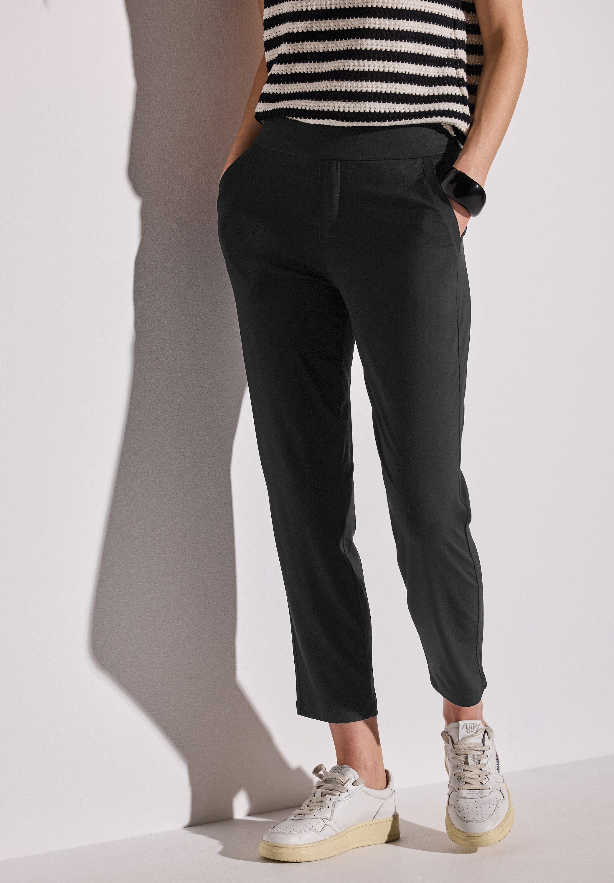 STREET ONE Stoffen broek Style Bonny dames harembroeken maat 42 zwart