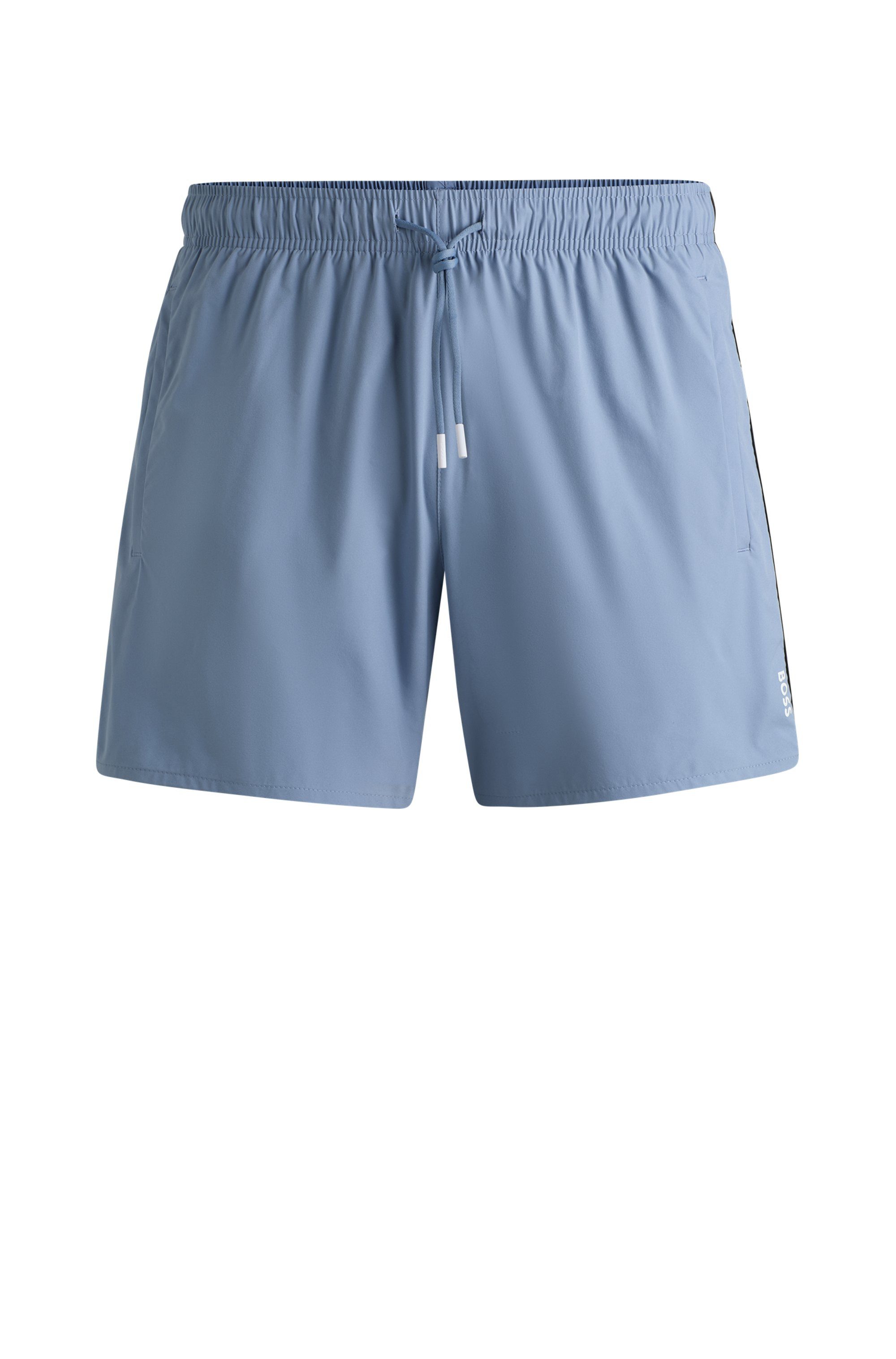 BOSS Zwemshort Iconic met contraststrepen opzij