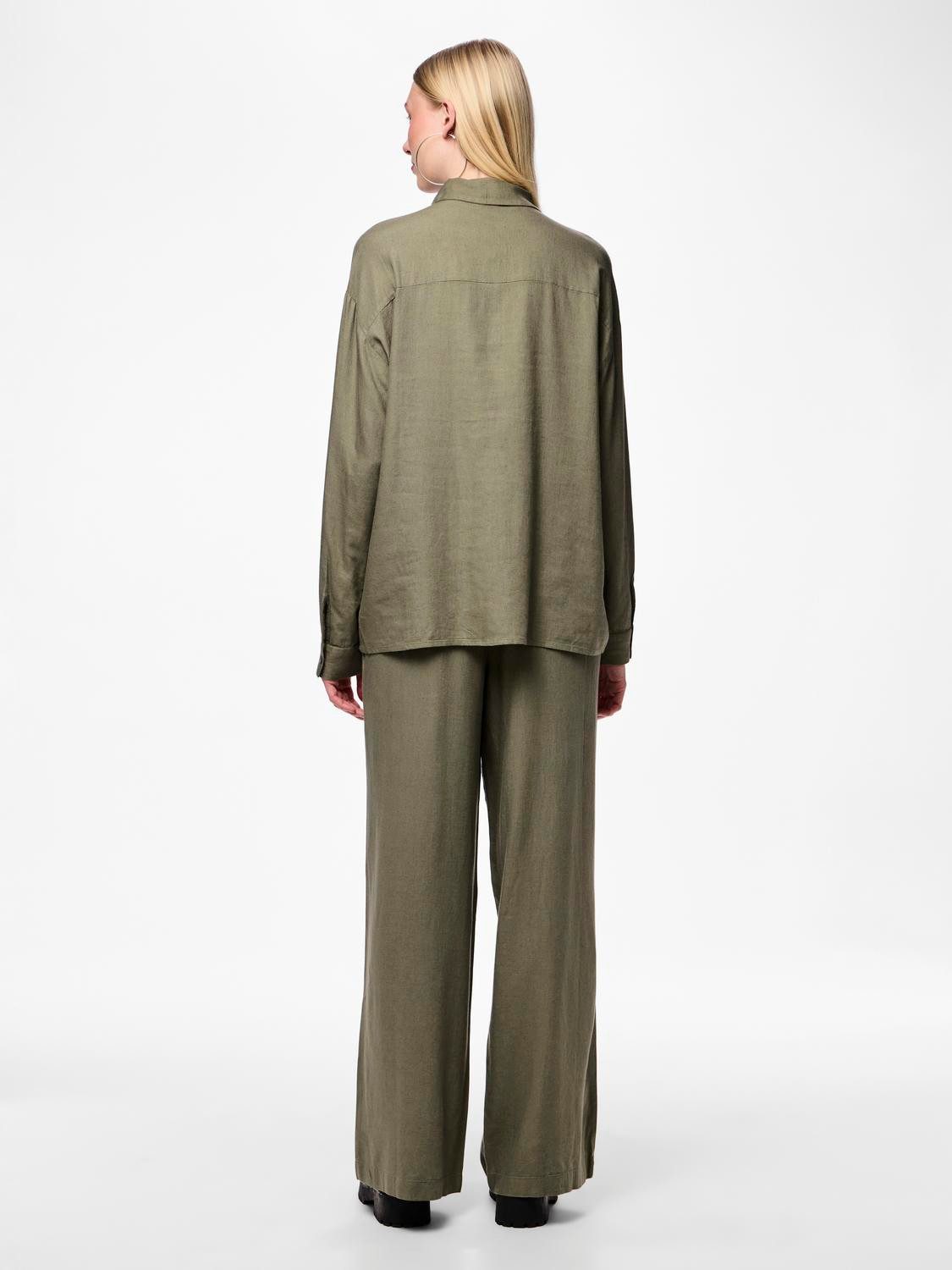 pieces Overhemdblouse PCPIA LS LOOSE SHIRT WVN NOOS