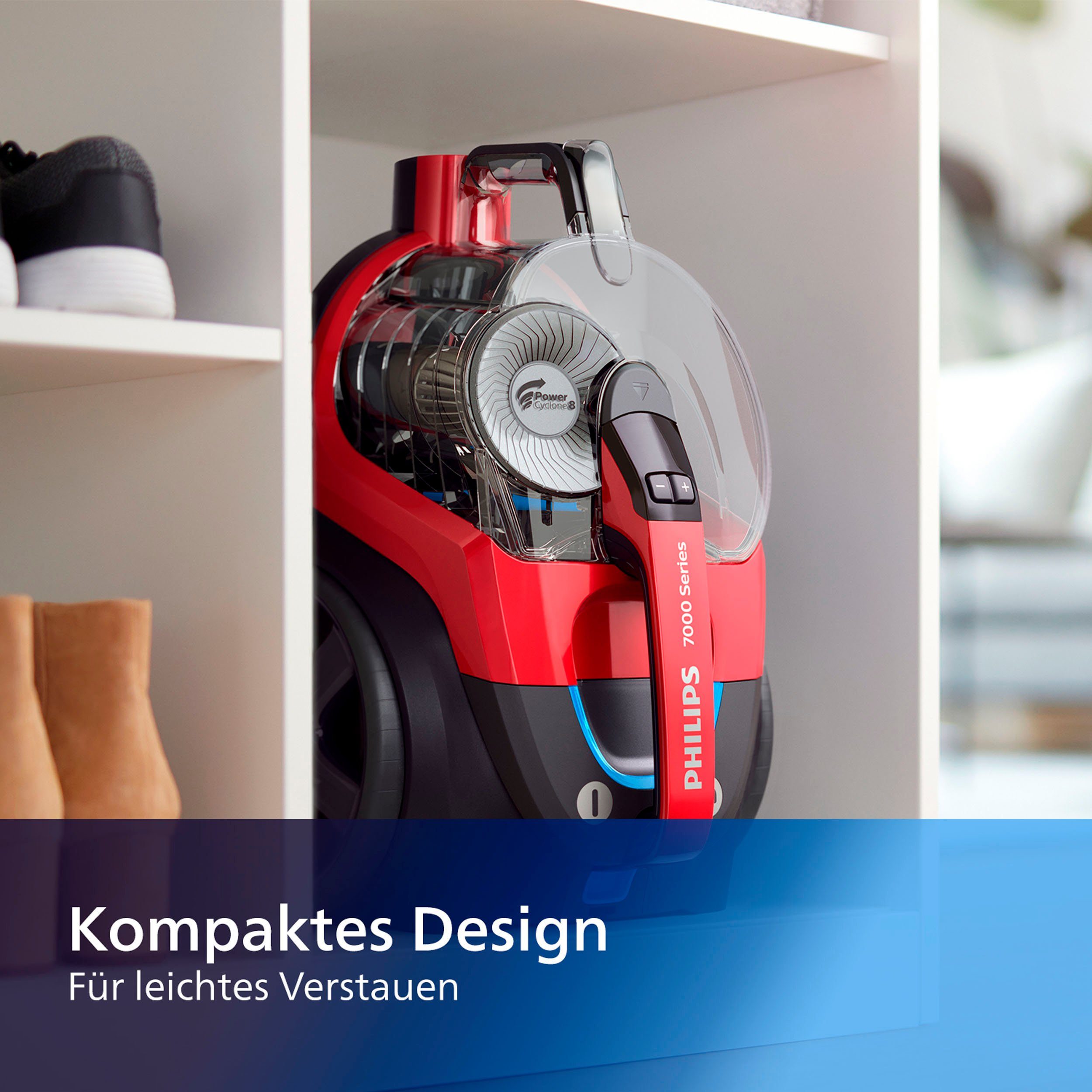 Philips Stofzuiger FC9729/09 PowerPro Expert Allergie H13 filter, met een inhoud van 2 liter en TriActive mondstuk