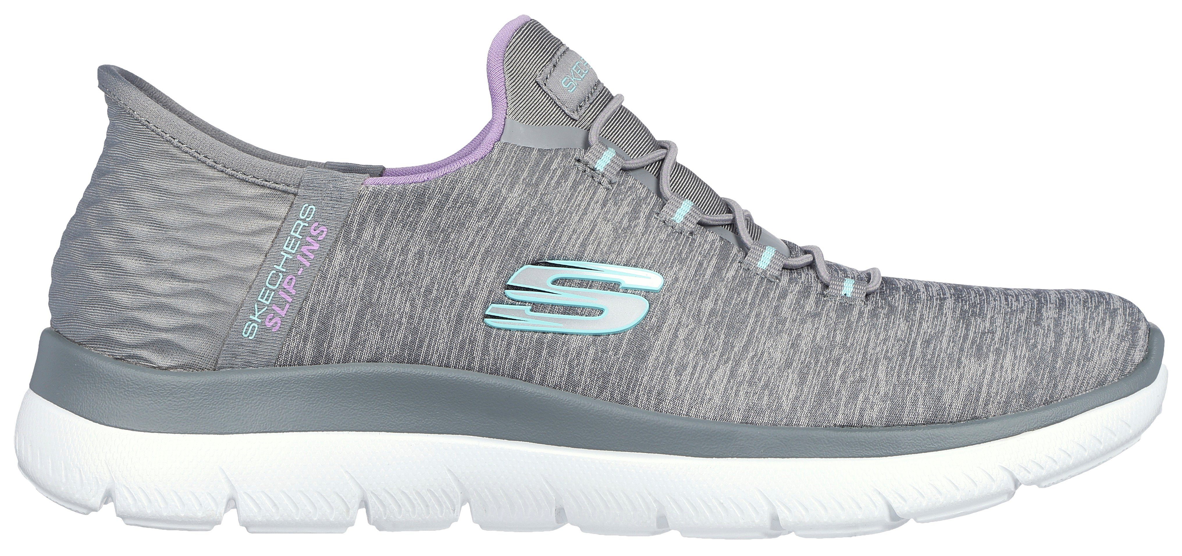 Skechers Instappers SUMMITS DAZZLING HAZE Slip-ins sneaker, vrijetijdsschoen met subtiele contrastdetails