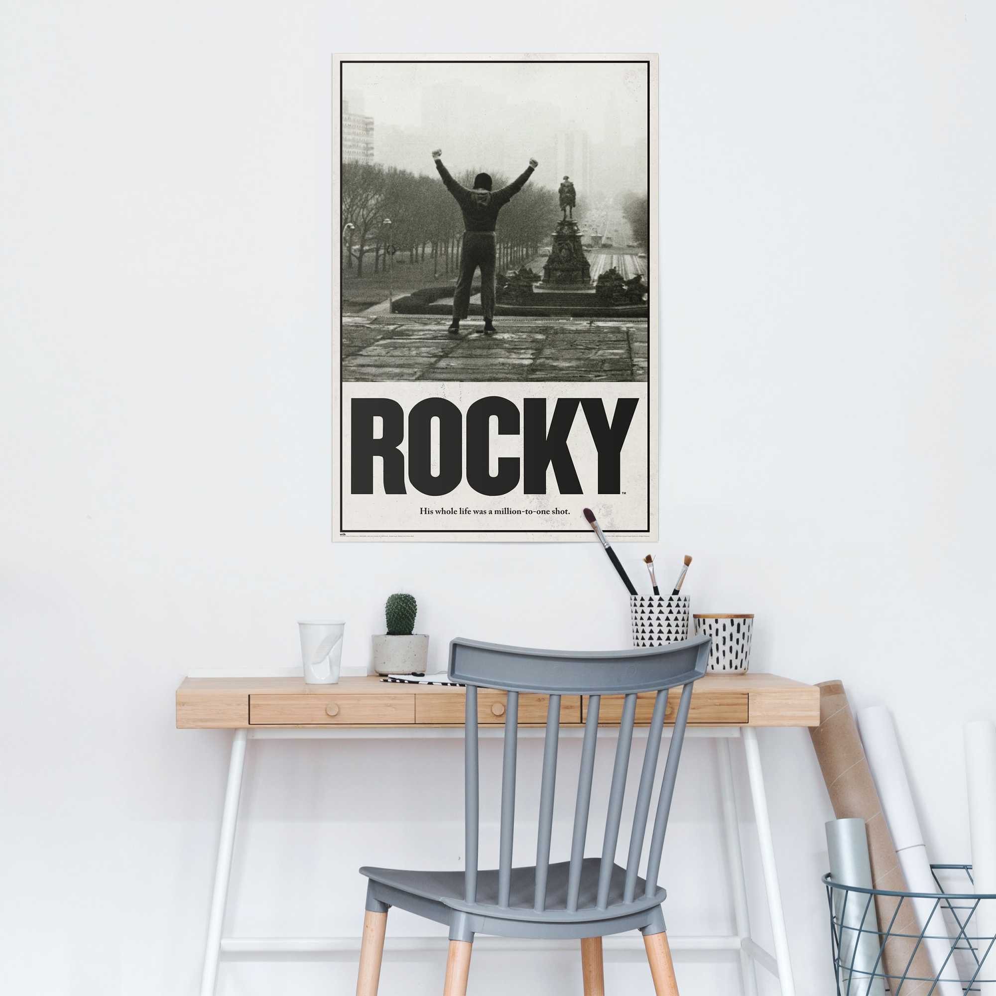 Reinders! Poster Rocky - Rocky Balboa deurposters zwart