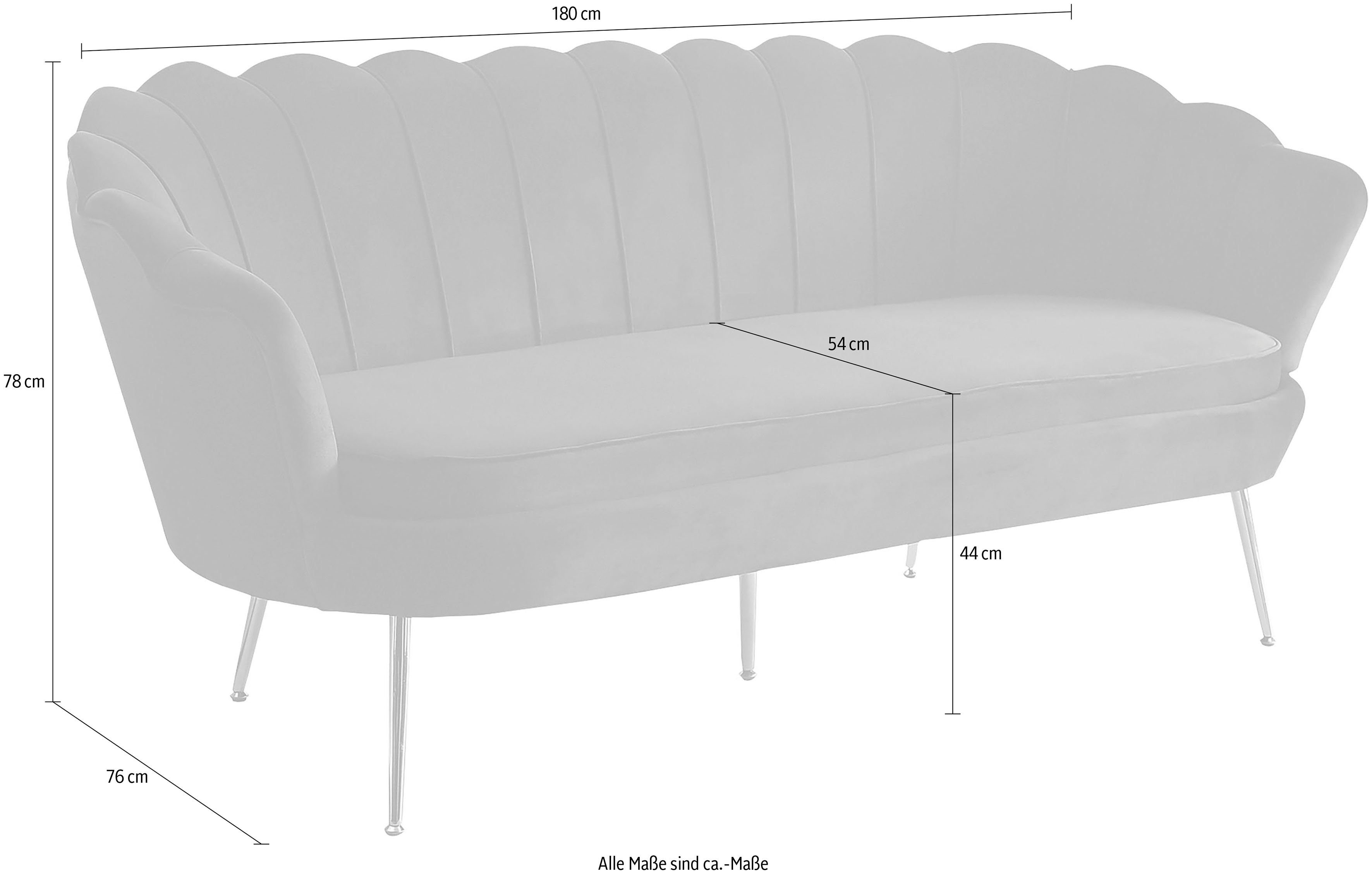 SalesFever 3-zitsbank Clam opvallend schelpdesign, breedte 180 cm