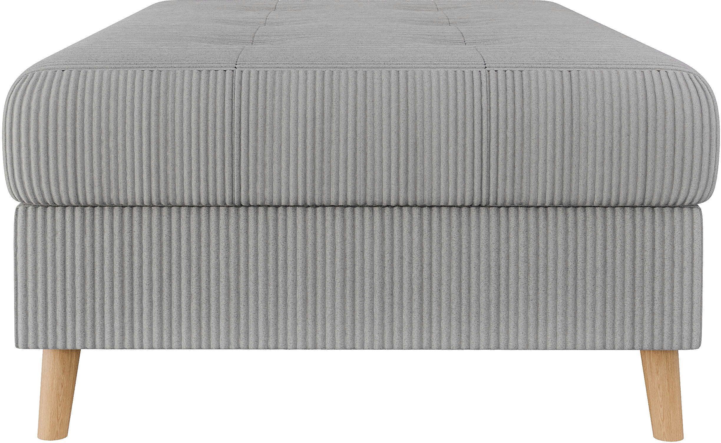 Home affaire Hocker CHARRE XXL, stiksel in het zitgedeelte, afmetingen: B/D/H: 118/73/40 cm