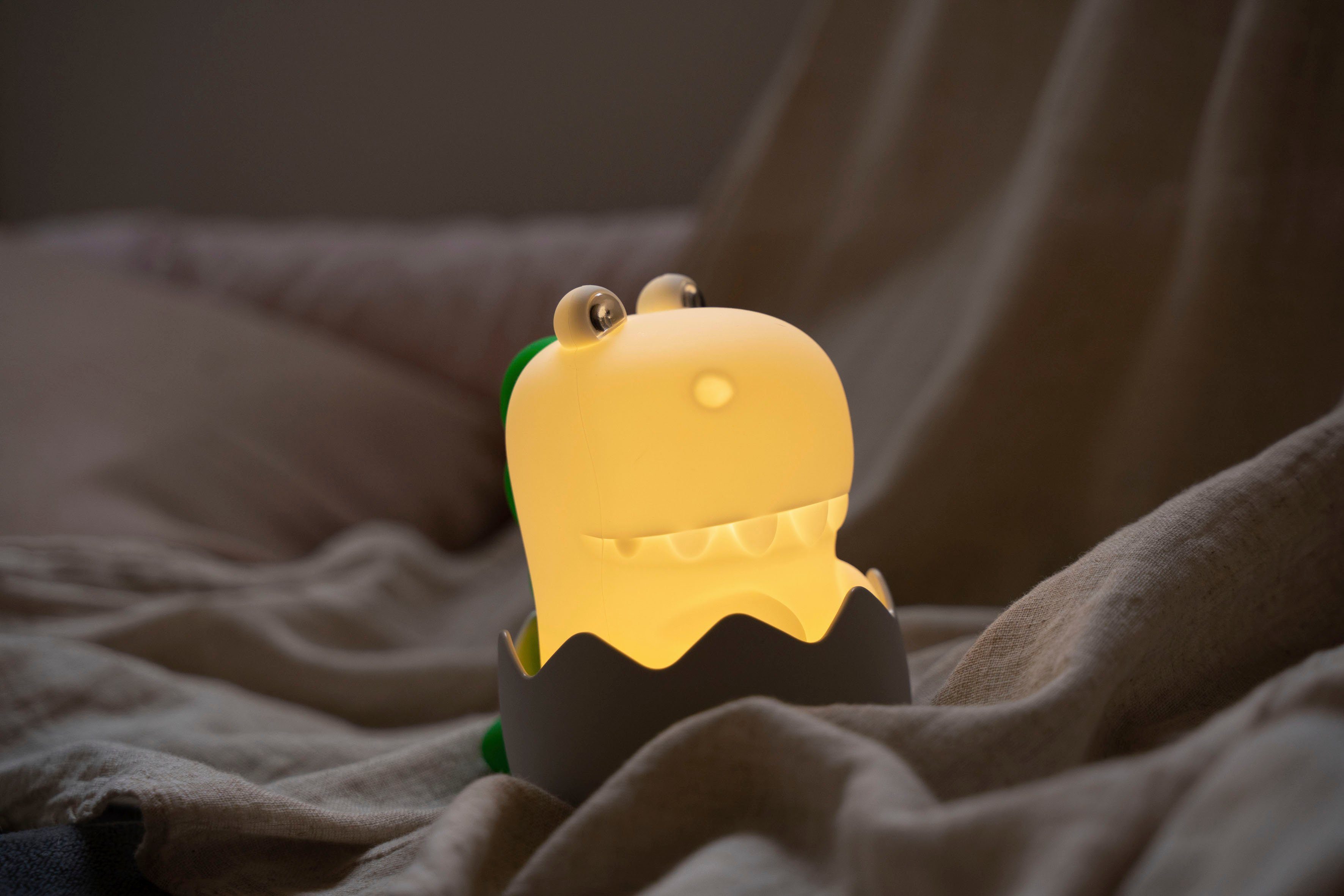 niermann Lednachtlampje Nachtlampje Diggy Dino Vriendelijk, verminderd ontwerp + Aangenaam licht (slaapvriendelijk) (1 stuk)