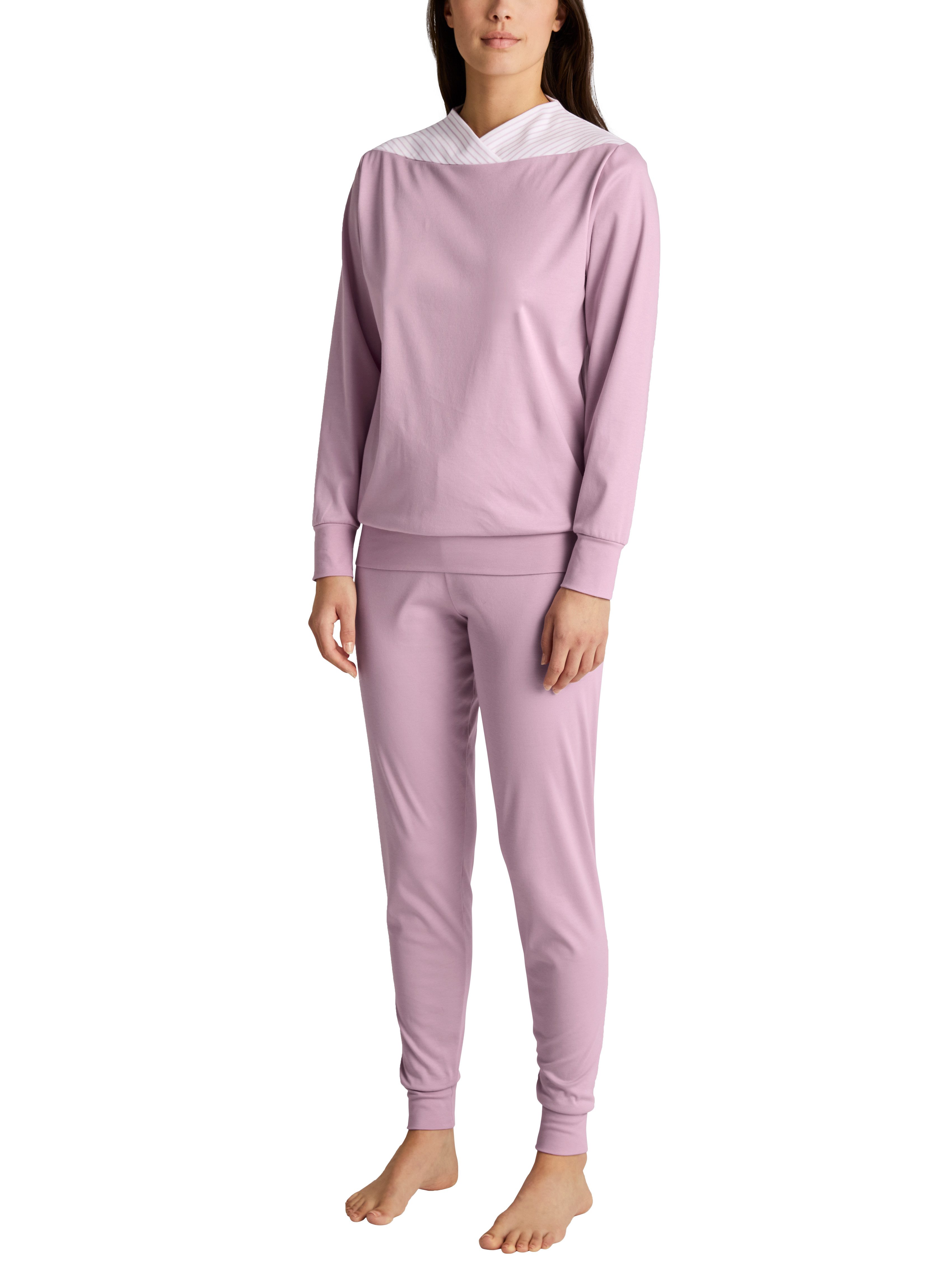CALIDA Pyjama Soulmate met aantrekkelijke kraagoplossing (2-delig)