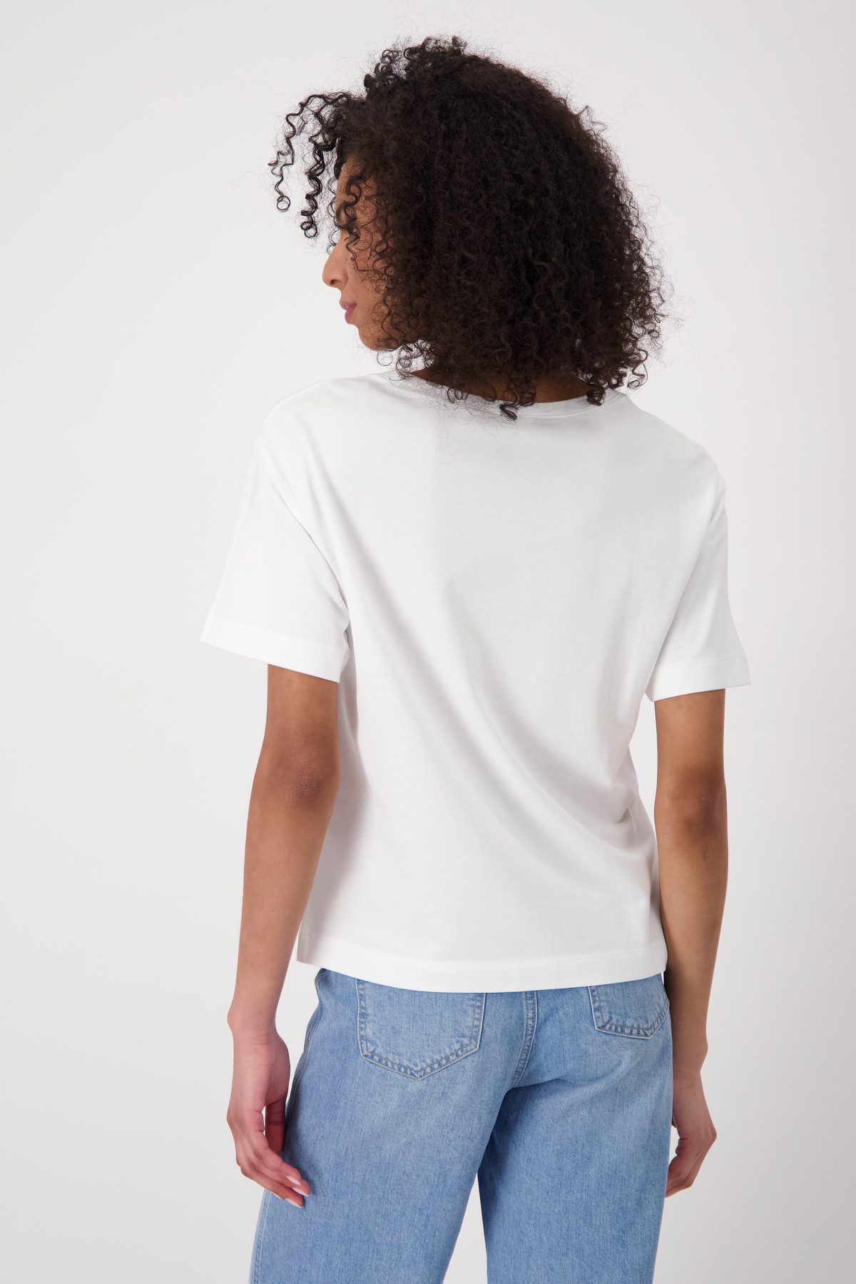 Monari T-shirt Shirt Lodge print Met een ronde hals