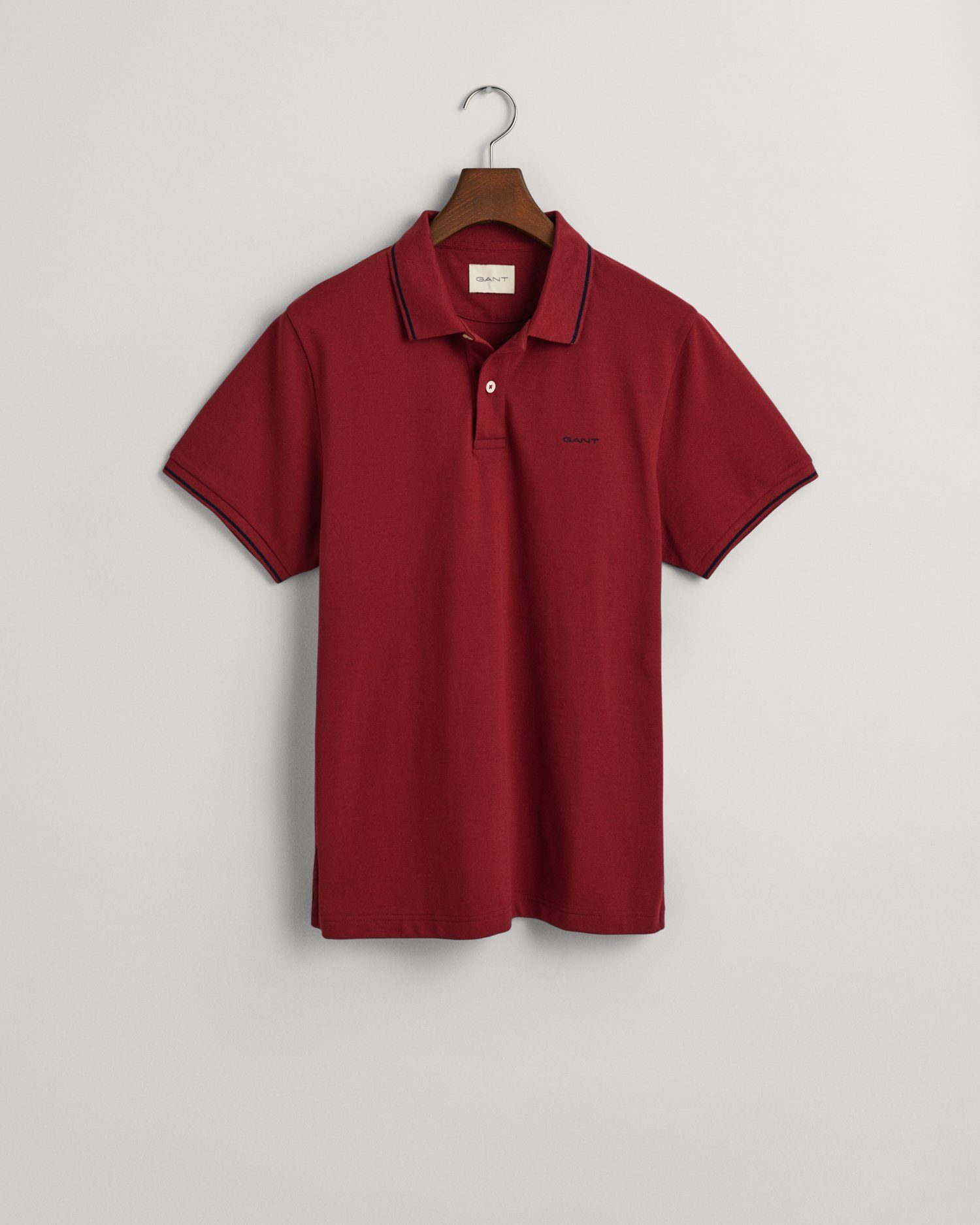 Gant Poloshirt TIPPING SS PIQUE POLO heren poloshirts maat S rood