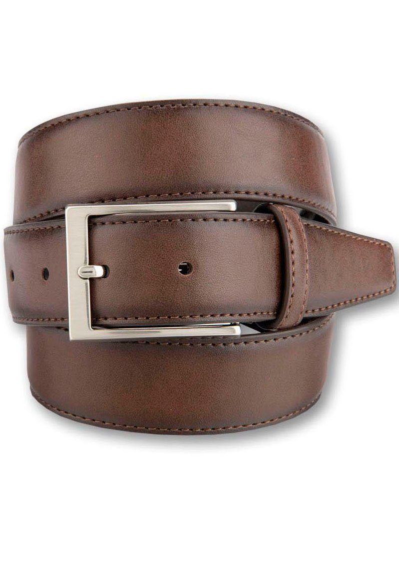 BERND GÖTZ Leren riem met naadrand unisex riemen maat 85 bruin