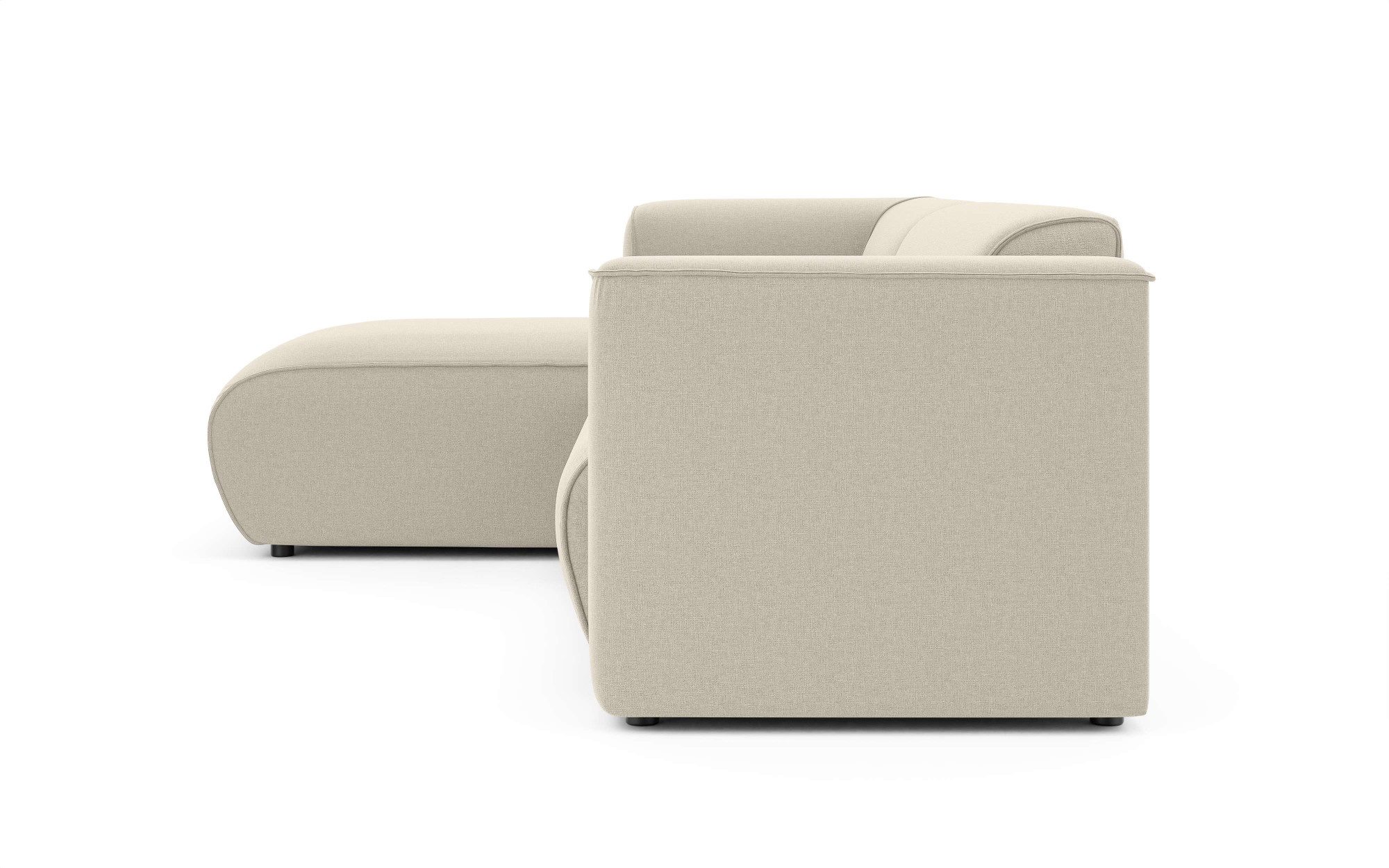 INOSIGN Hoekbank MERID L-vorm (257 cm), tijdloos & stijlvol ontwerp Uitgebreid gepolsterd, in cord, chenille en structuur