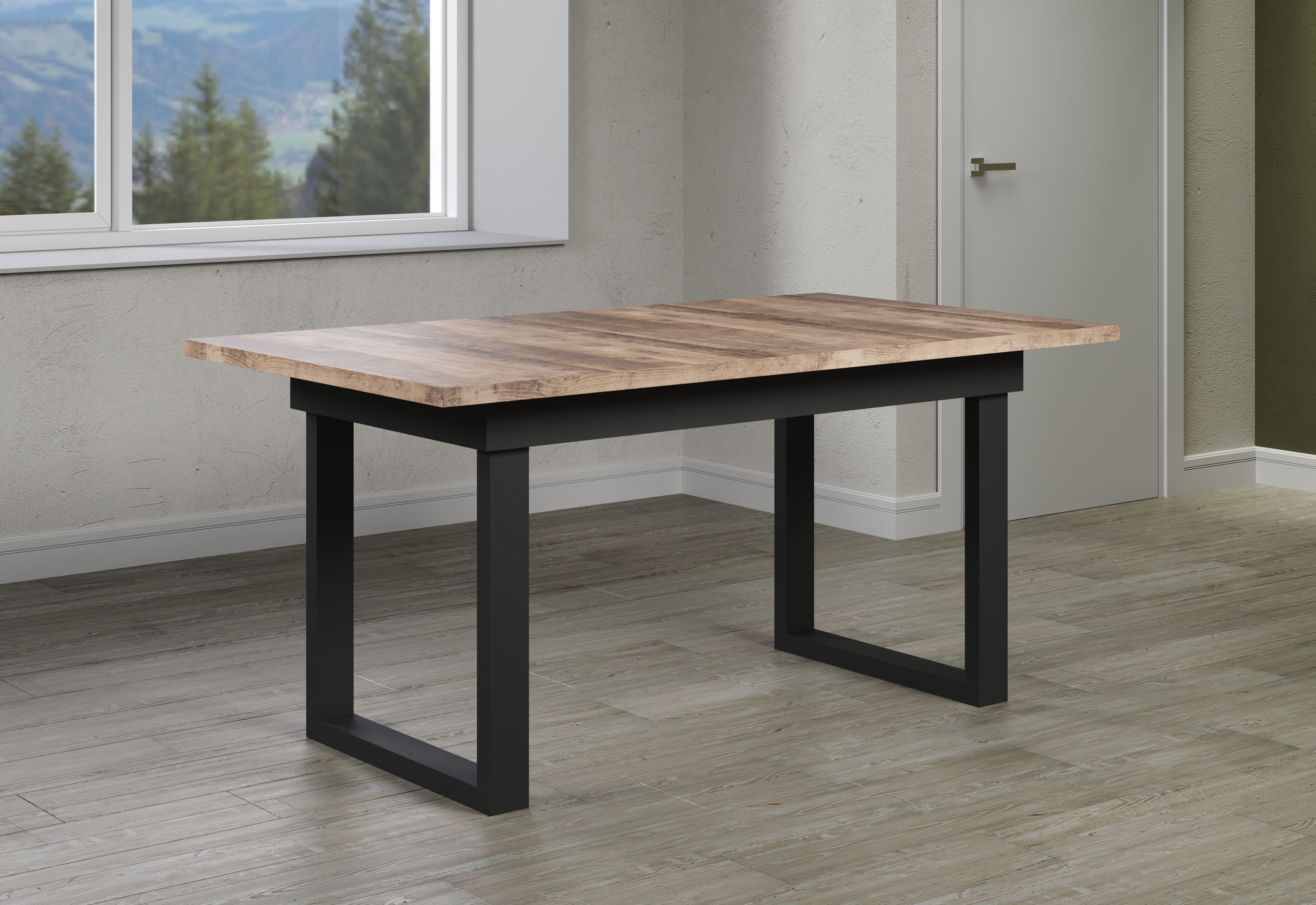 INOSIGN Eettafel Valencia Synchro-uitvoering, metalen runners, uitschuifbaar tot 200 cm