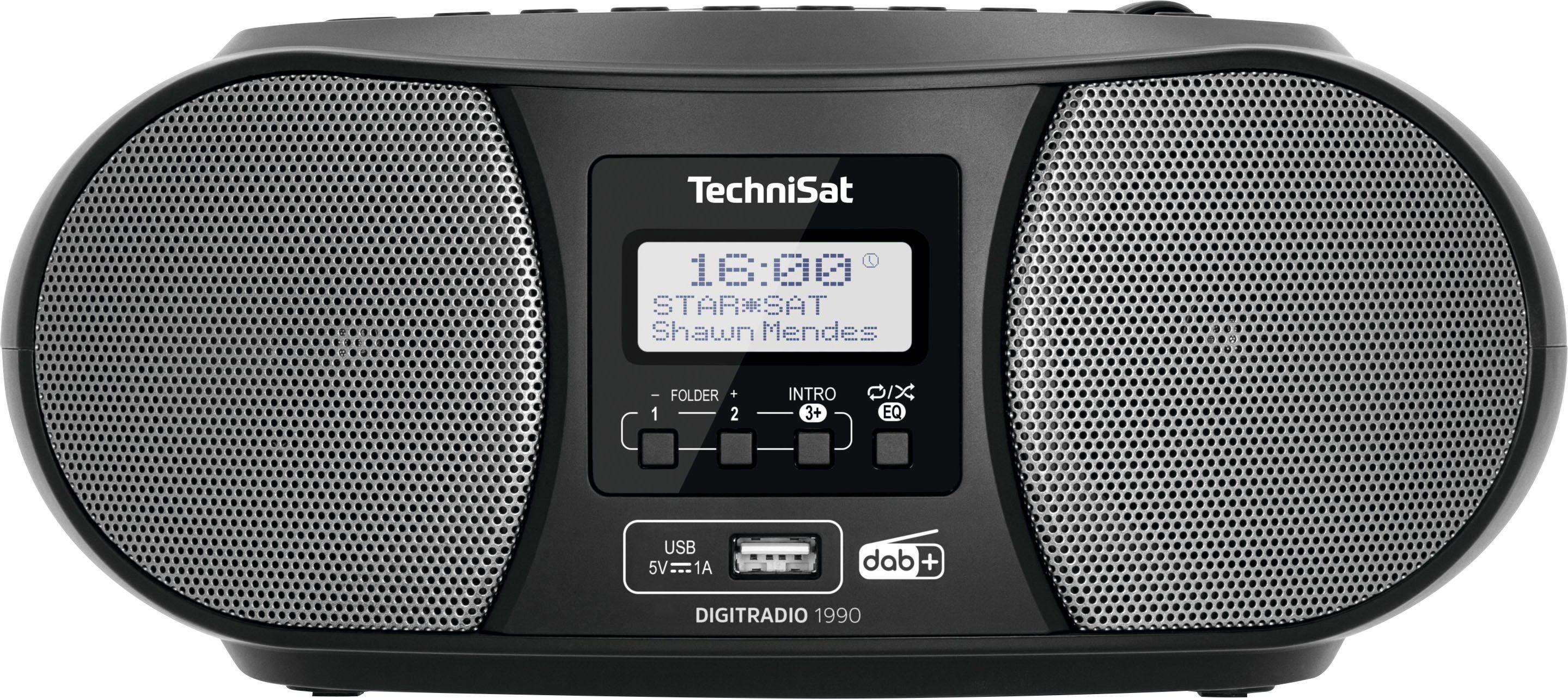 TechniSat DIGITRADIO 1990 Radio-CD-speler DAB+, FM Bluetooth Zwart