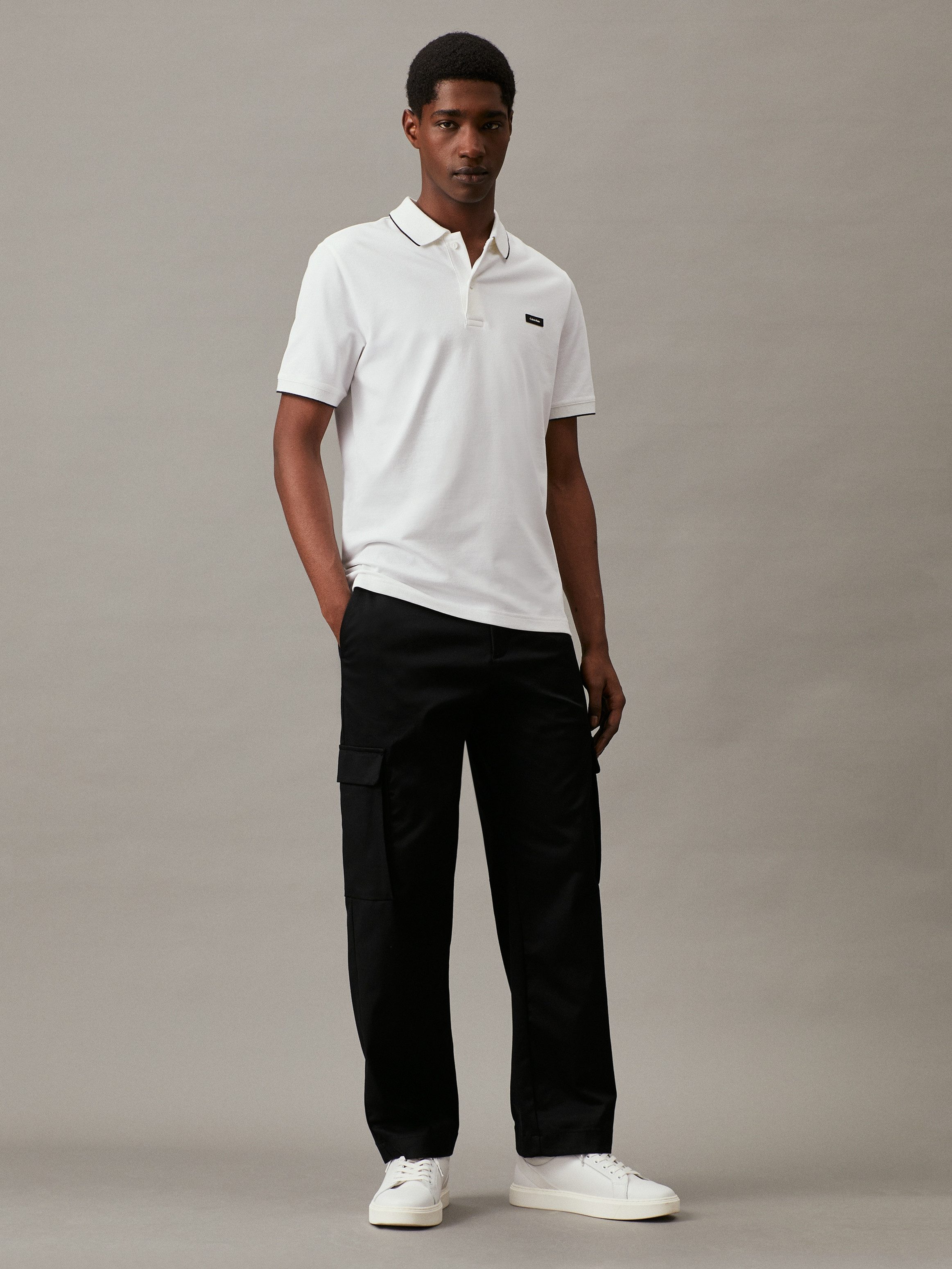 Calvin Klein Poloshirt STRETCH PIQUE TIPPING POLO