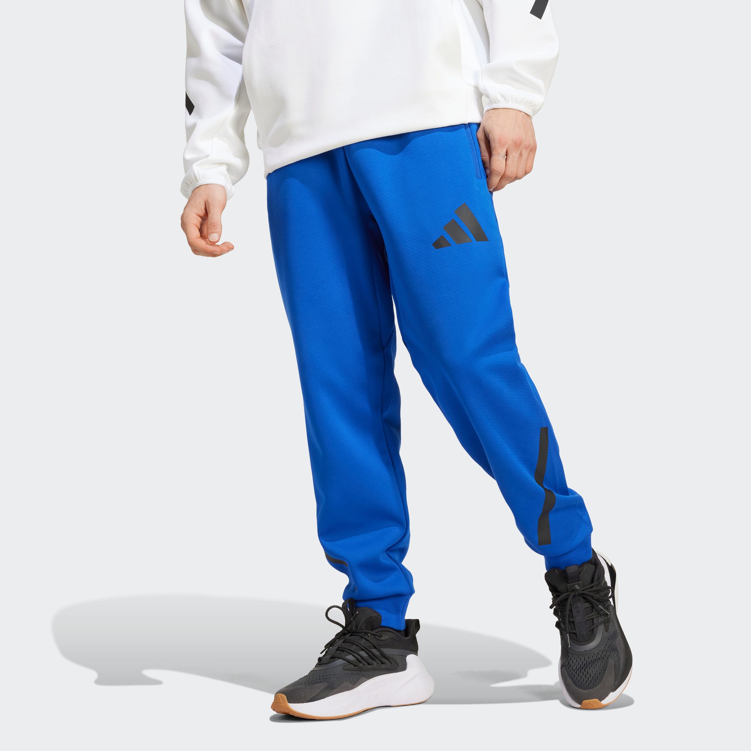 Adidas Teamwork Geïnspireerde Blauwe Sportieve Broek Blue Heren