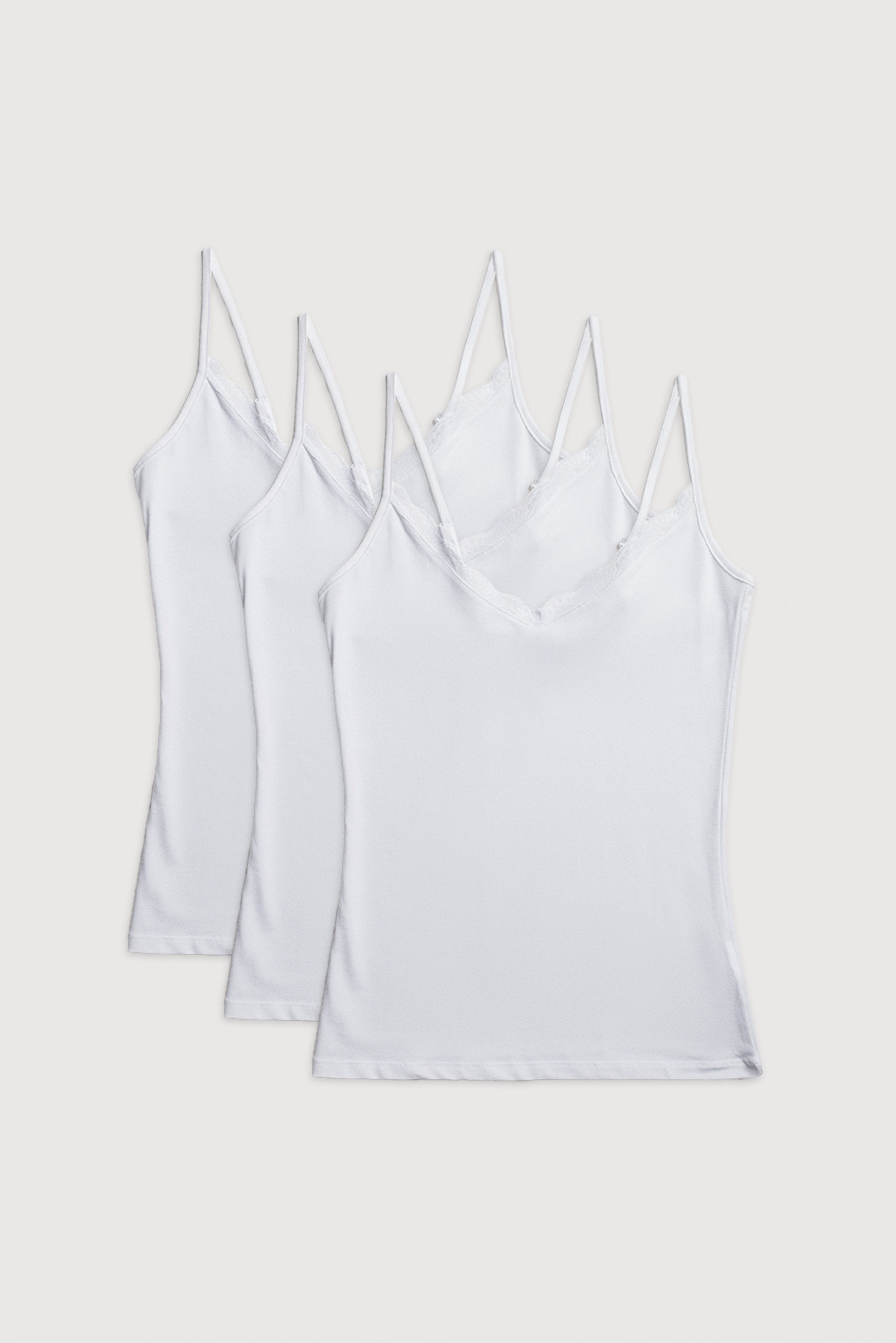 YSABEL MORA Hemd BASIC COLLECTION COTTON WITH LACE het perfecte basic-top voor elke dag (Set van 3)