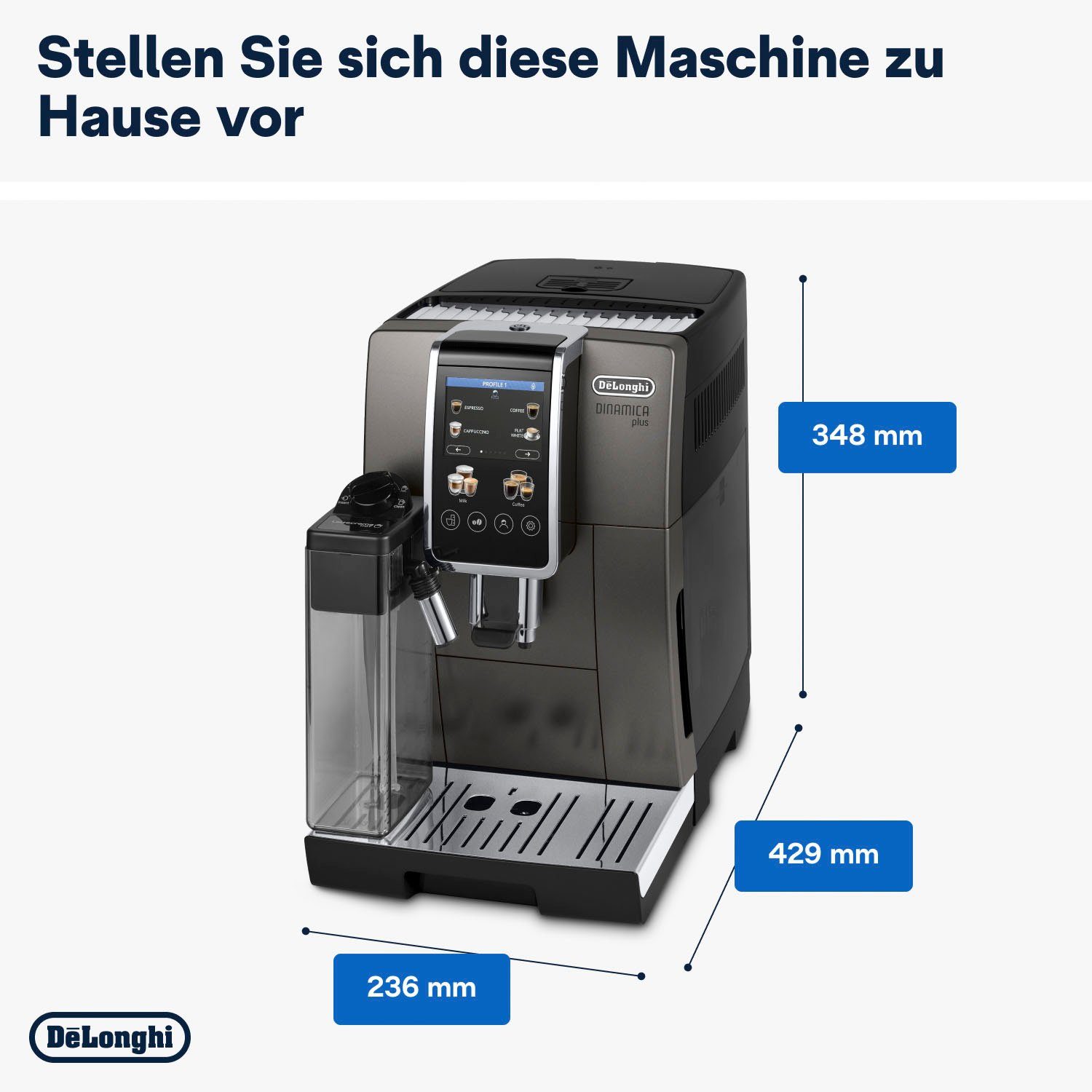 De'Longhi Volautomatisch koffiezetapparaat Dinamica Plus ECAM 380.95.TB