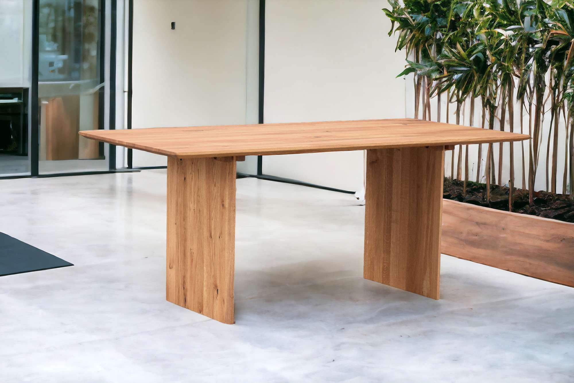 Home affaire Eettafel Waldhain keukentafel, houten wangframe, massief gewild eikenhout, geolied
