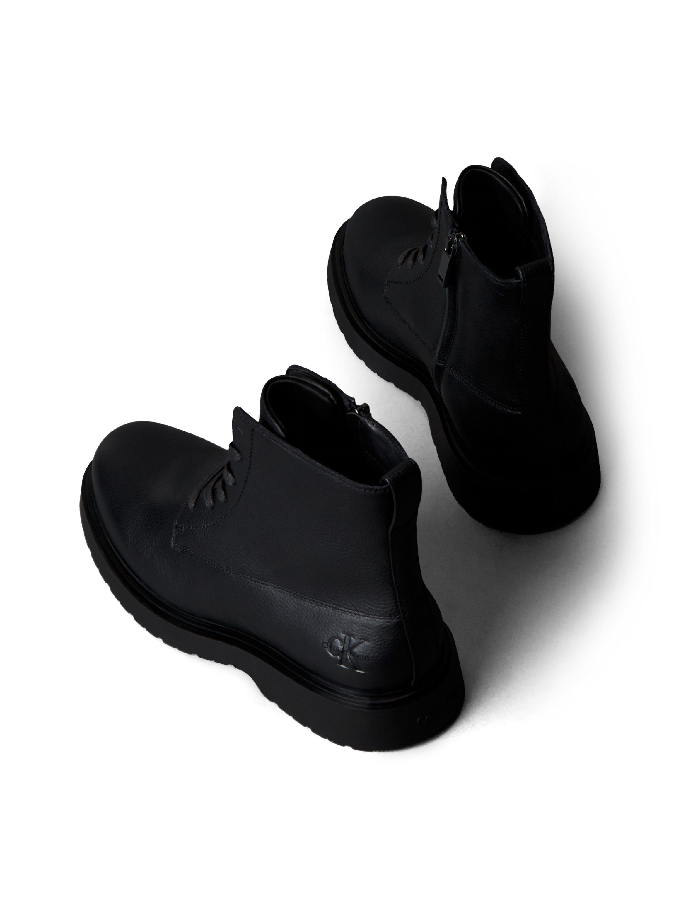 Calvin Klein Veterschoenen COMBAT ESS LACE UP ZIP BOOT LTH Veterenkellaars, Casual-boots met ritssluiting