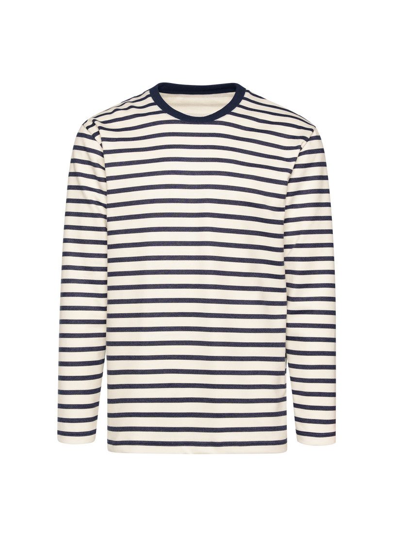 Trigema Sweatshirt TRIGEMA sweatshirt met streepjespatroon