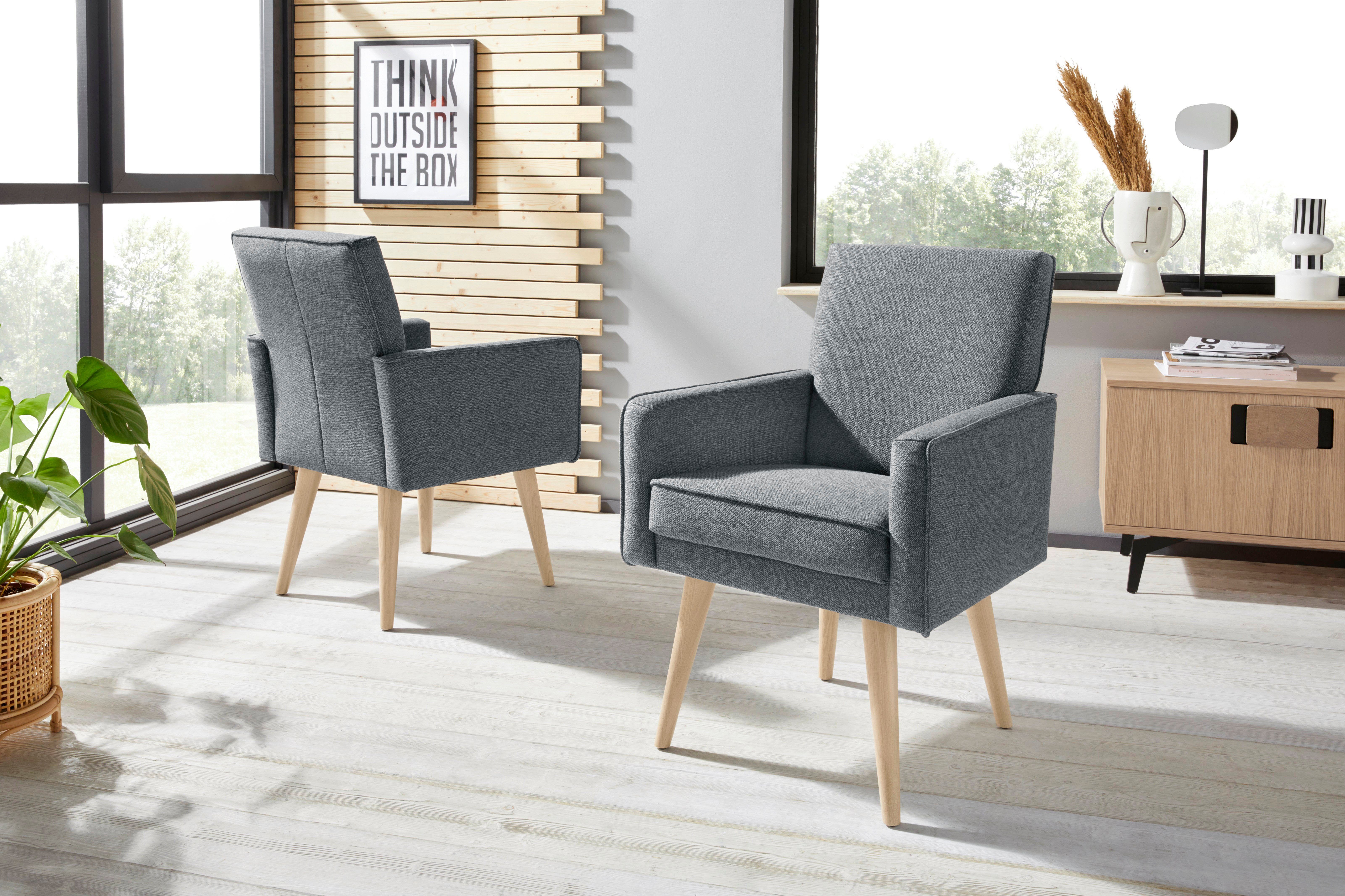 exxpo - sofa fashion Fauteuil Lungo, loungestoel met moderne biesstiksels, comfortabel en elegant