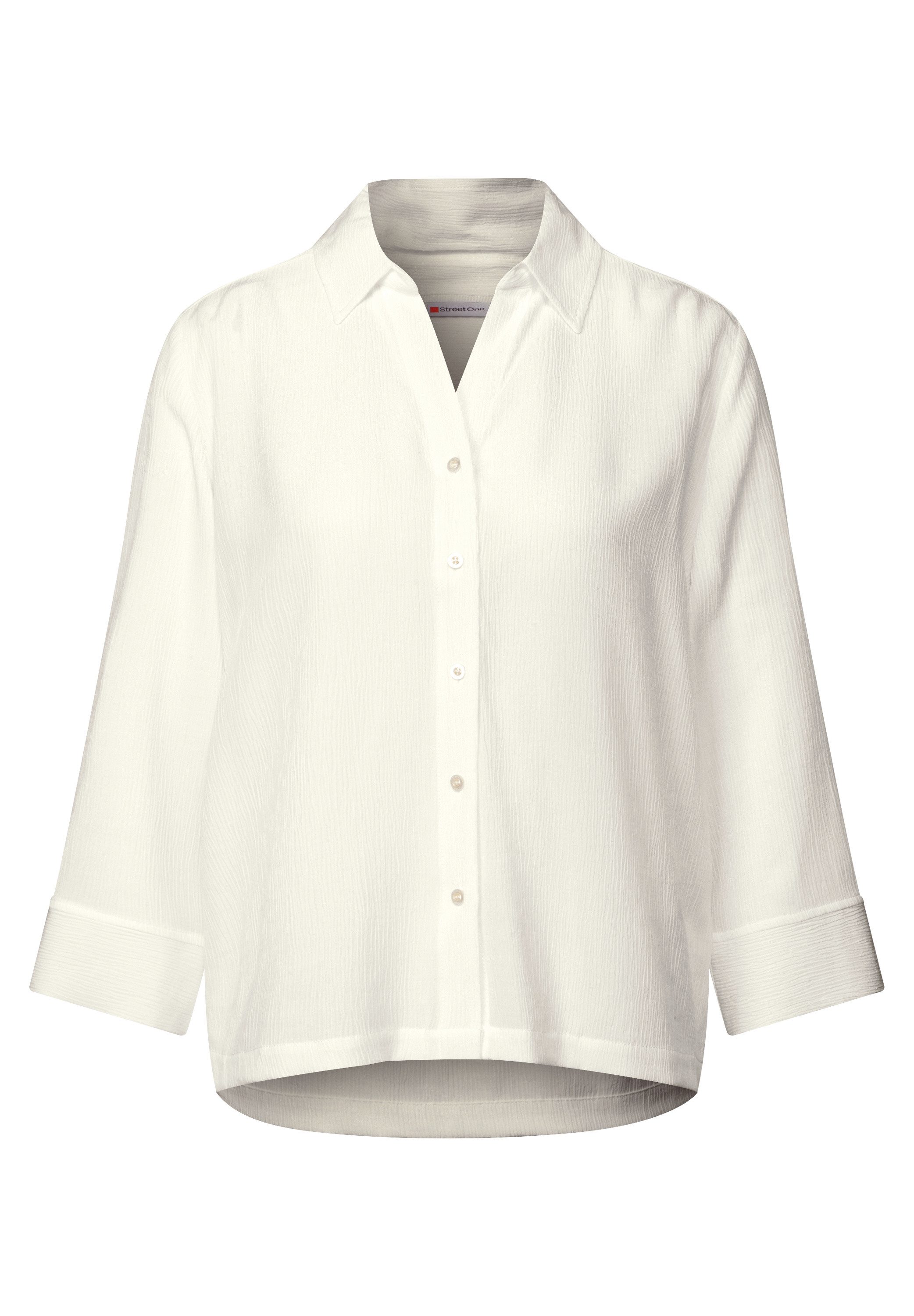 STREET ONE Gekreukte blouse met 3/4-mouwen