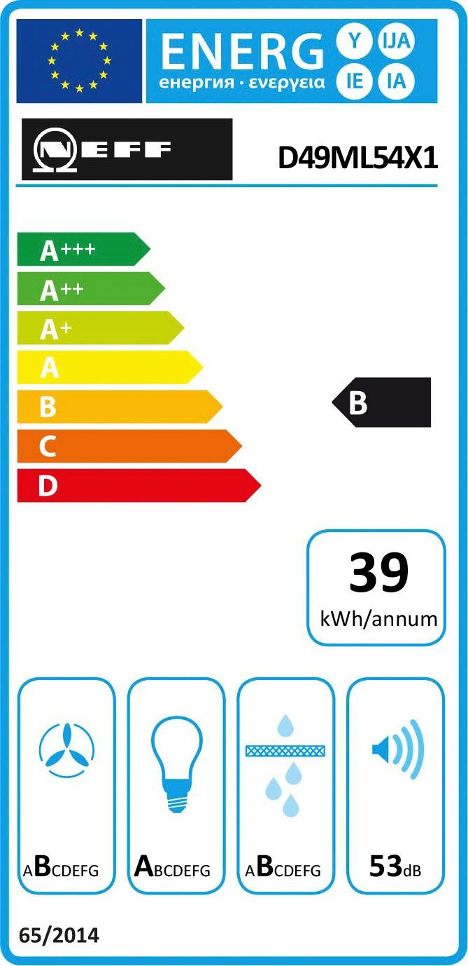 NEFF Vlakscherm-afzuigkap D49ML54X1