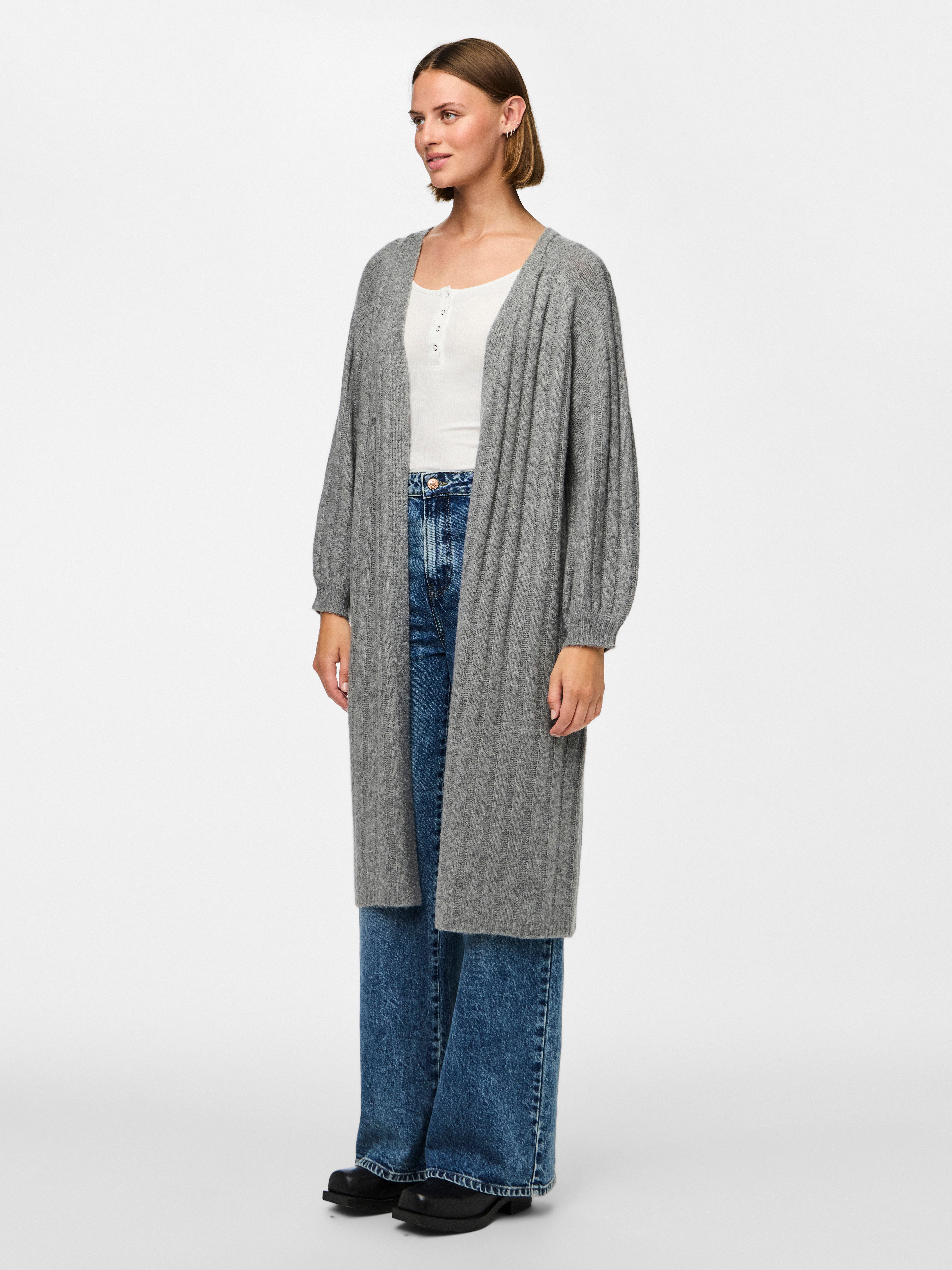 pieces Vest PCMAGGY LS LONG KNIT CARDIGAN NOOS BC