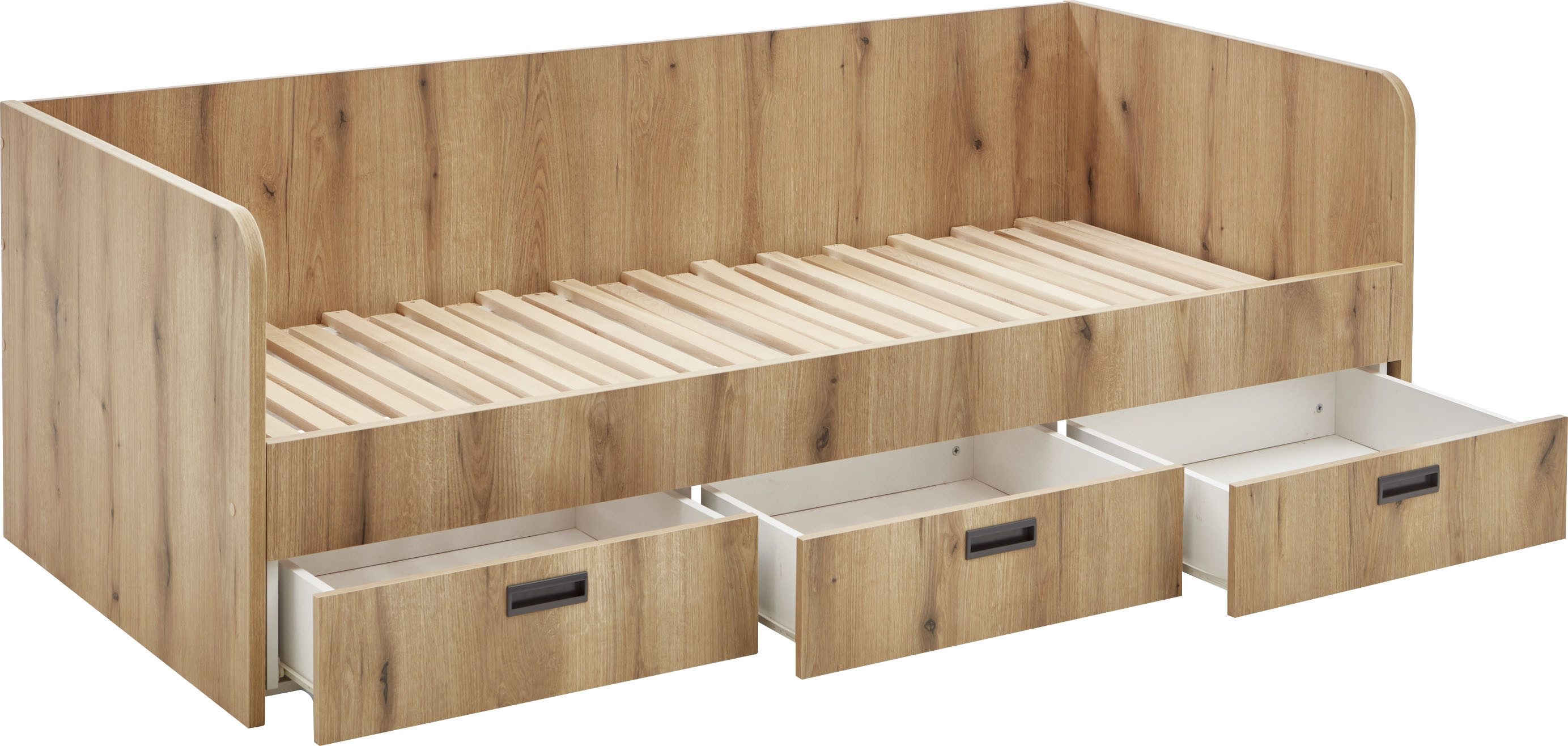 Relita 1-persoonsledikant uitrekbaar tot 180x200 cm, 3 lades, met lattenbodem, 2 kleuren