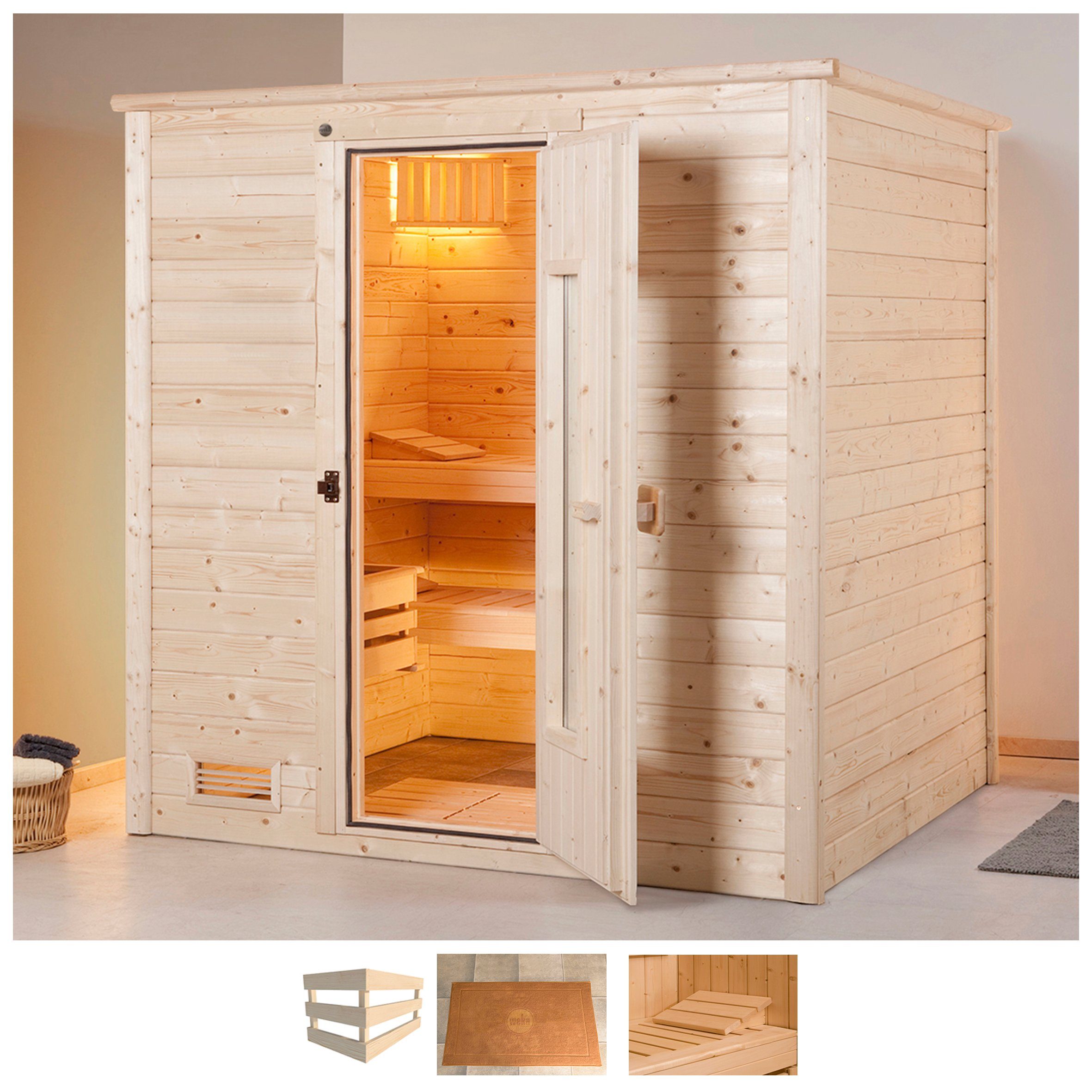 weka Sauna Bergen zonder kachel sauna's beige
