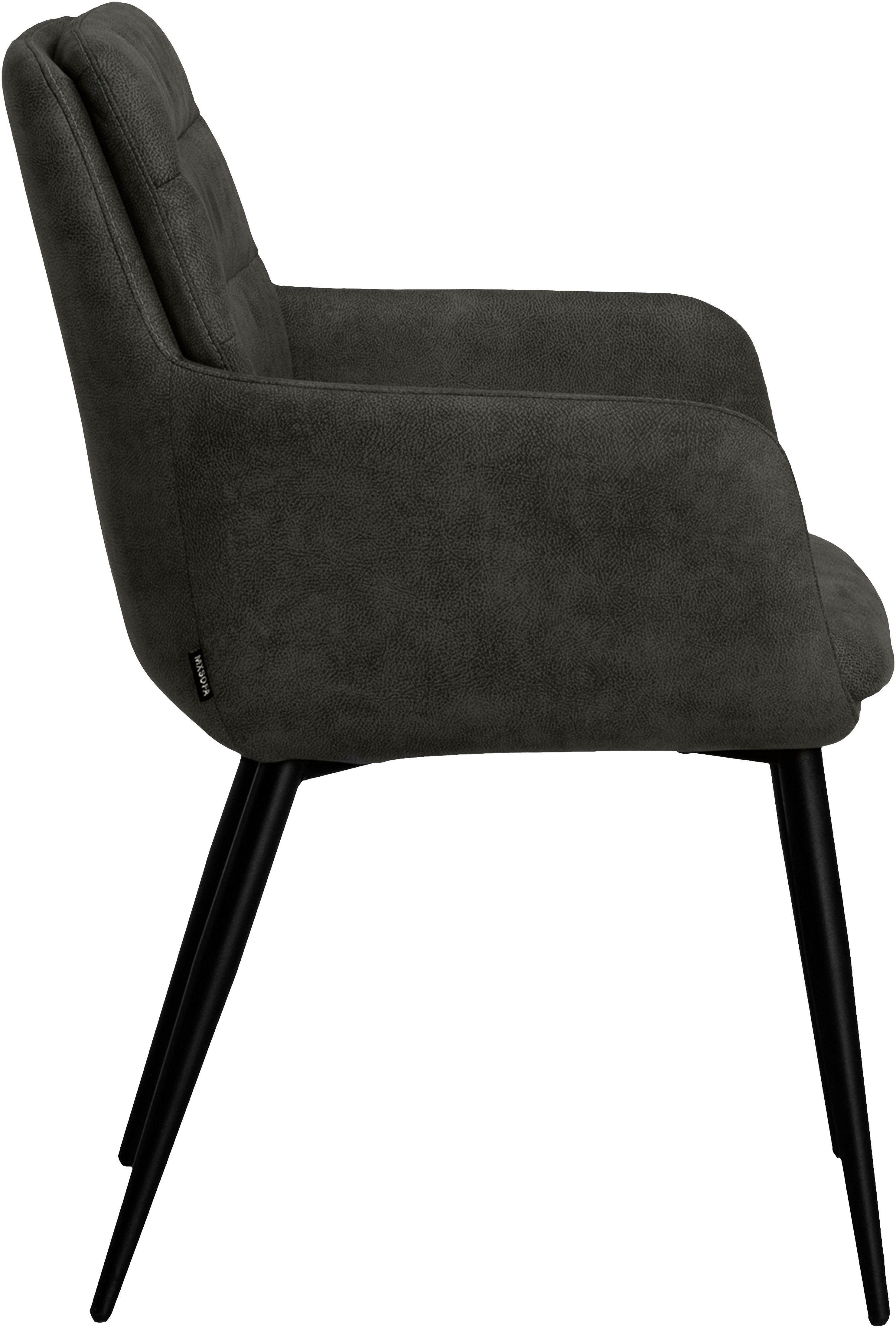 OMG Design Stoel met armleuningen Bailey Schalenstoel, eetkamerstoel, onderhoudsvriendelijke bekleding