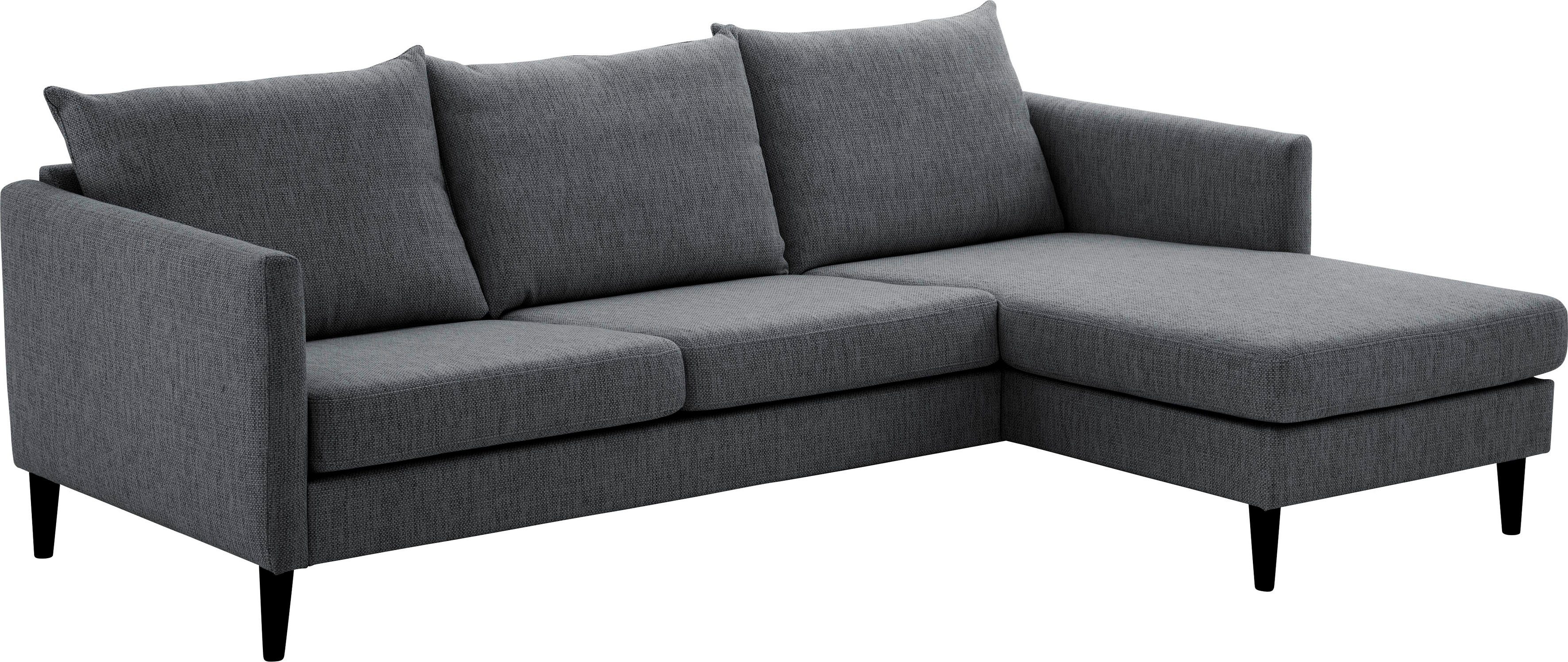 ATLANTIC home collection Hoekbank Rekvik L-vorm met golfvering, ottomane aan beide kanten te monteren