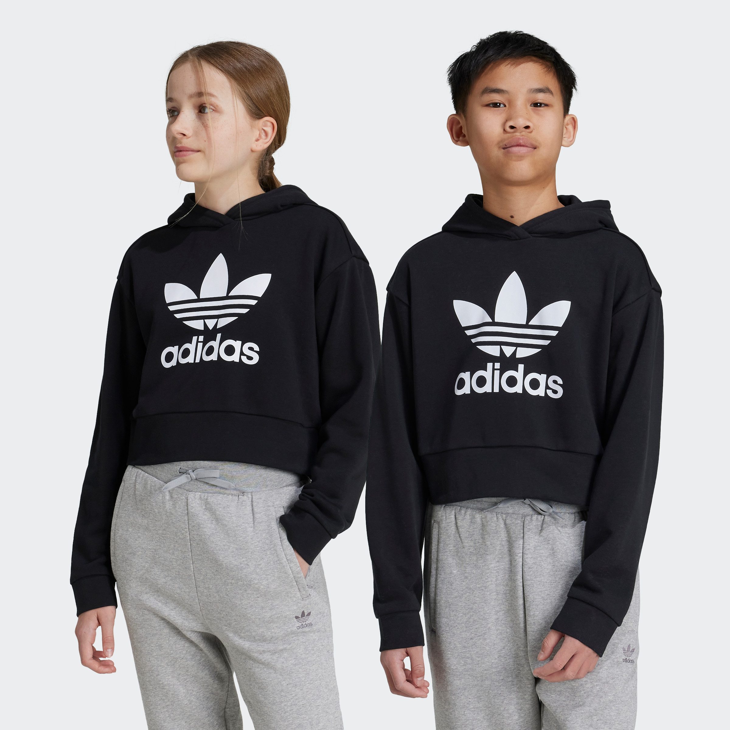 adidas Originals Hoodie CROPPED HOODIE kinderen sweaters maat 164 zwart