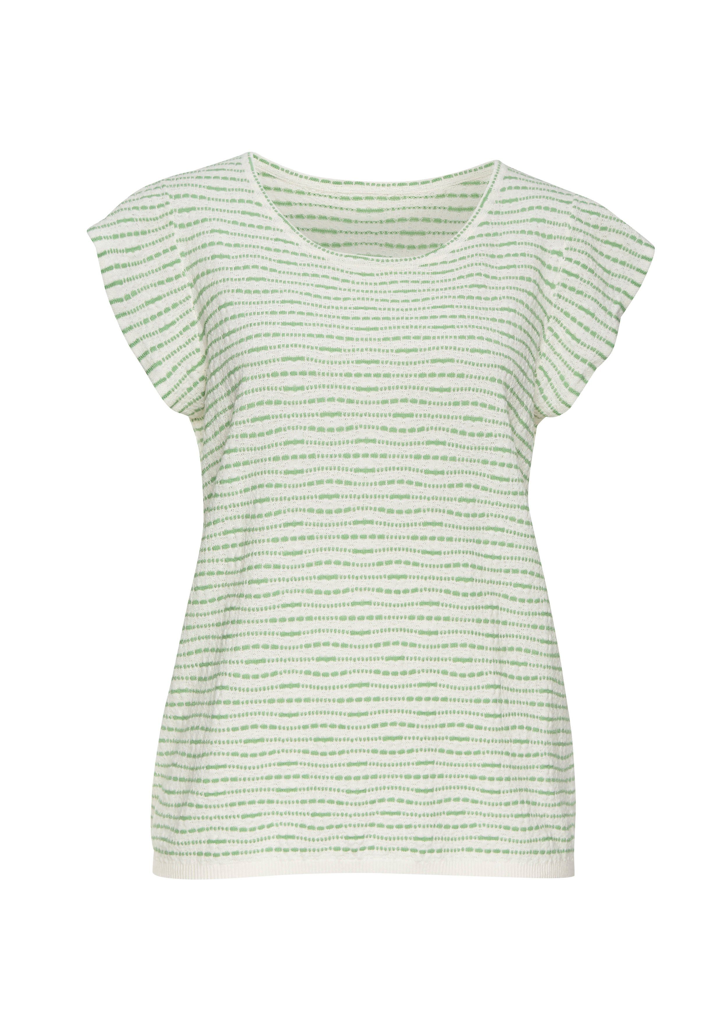 Vivance Shirt met ronde hals Met streepstructuur van lichte tricotkwaliteit