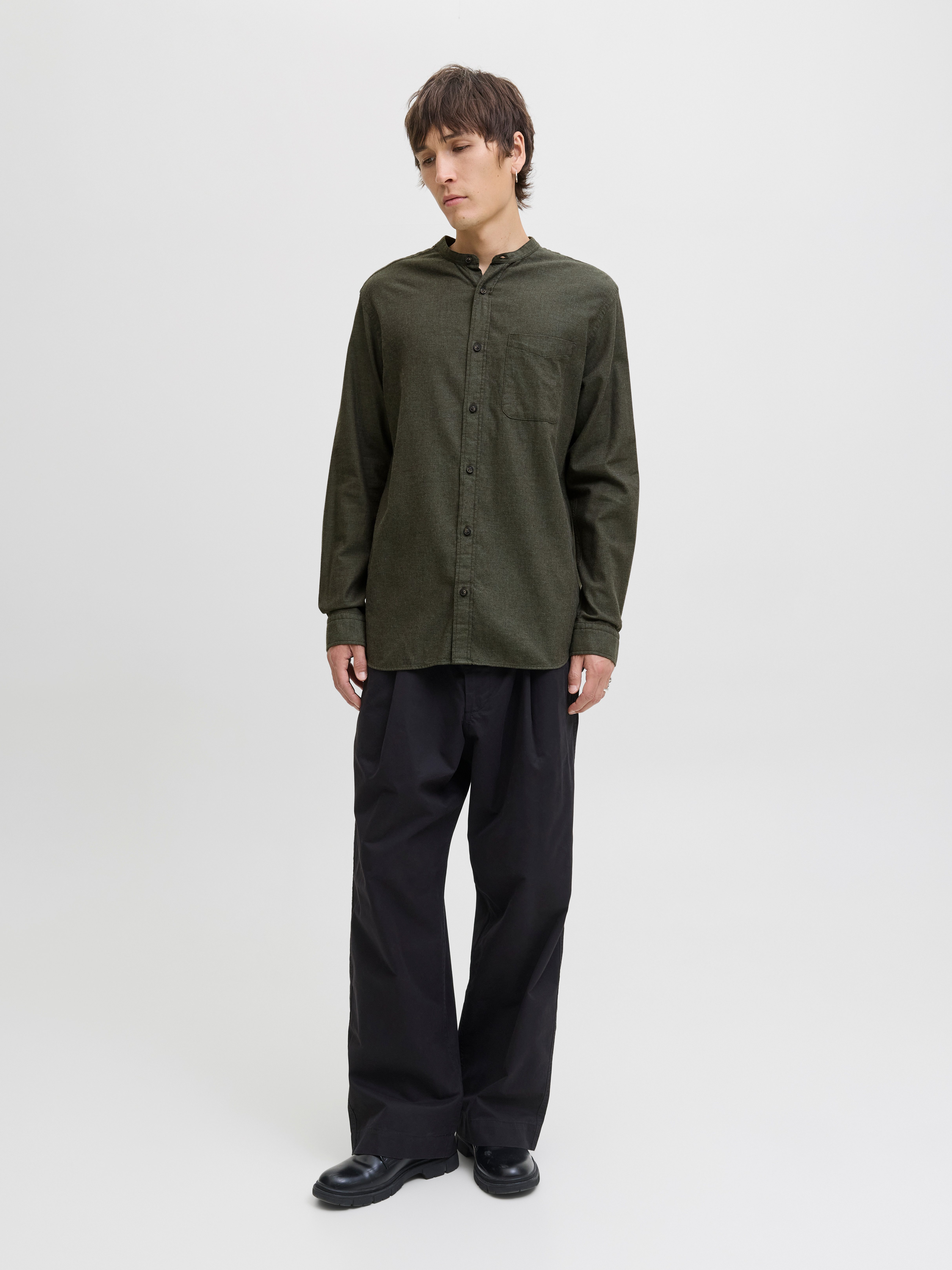 Jack & Jones Overhemd met lange mouwen JJEBAND MELANGE SHIRT L/S SN