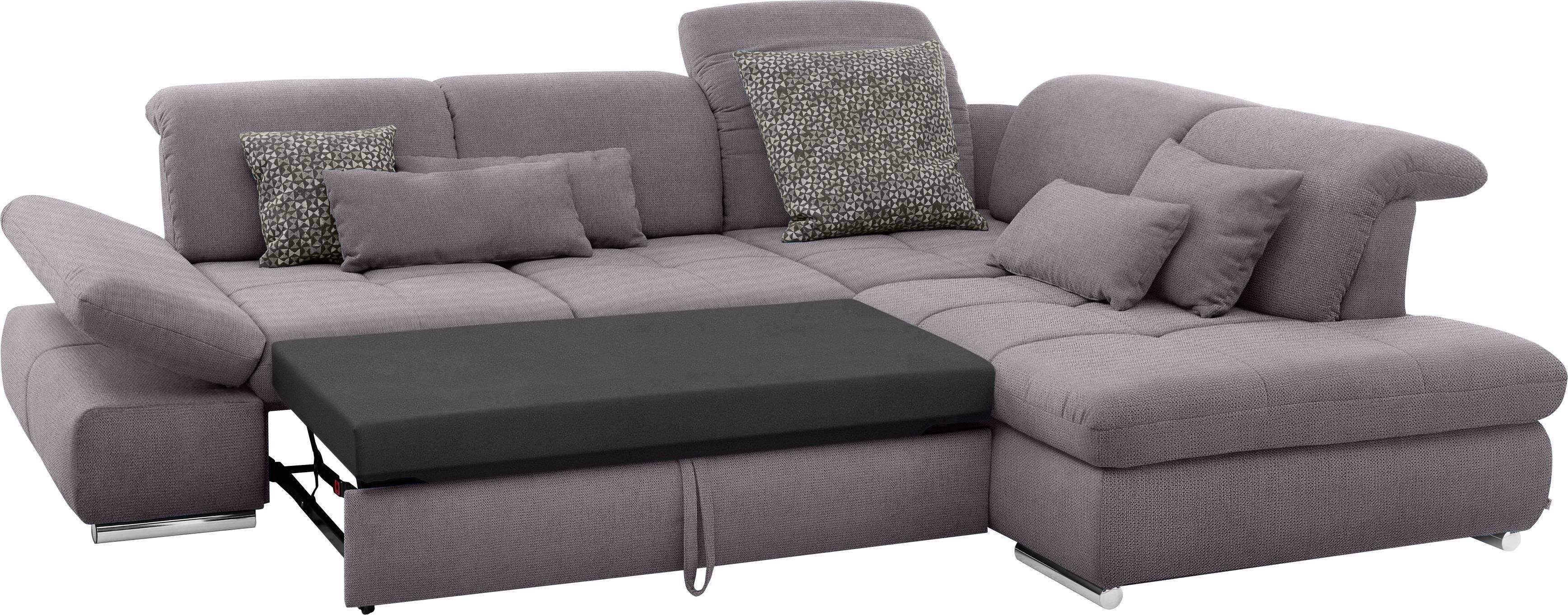 set one by Musterring Hoekbank SO 4100 met comfortabele pocketvering en hoofdeindeverstelling,
