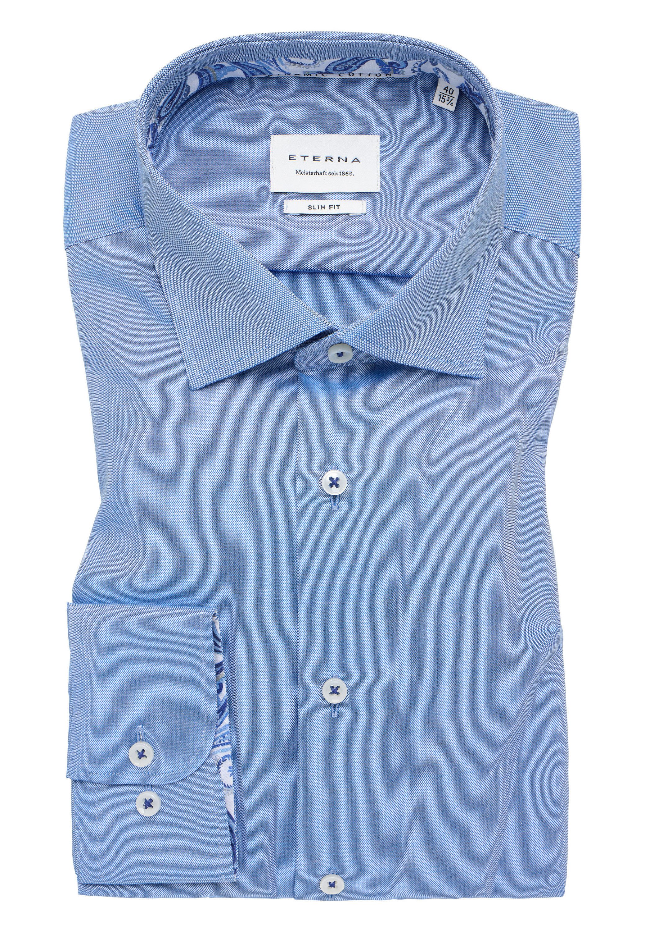 Eterna Overhemd met lange mouwen Slim fit NON IRON (strijkvrij)